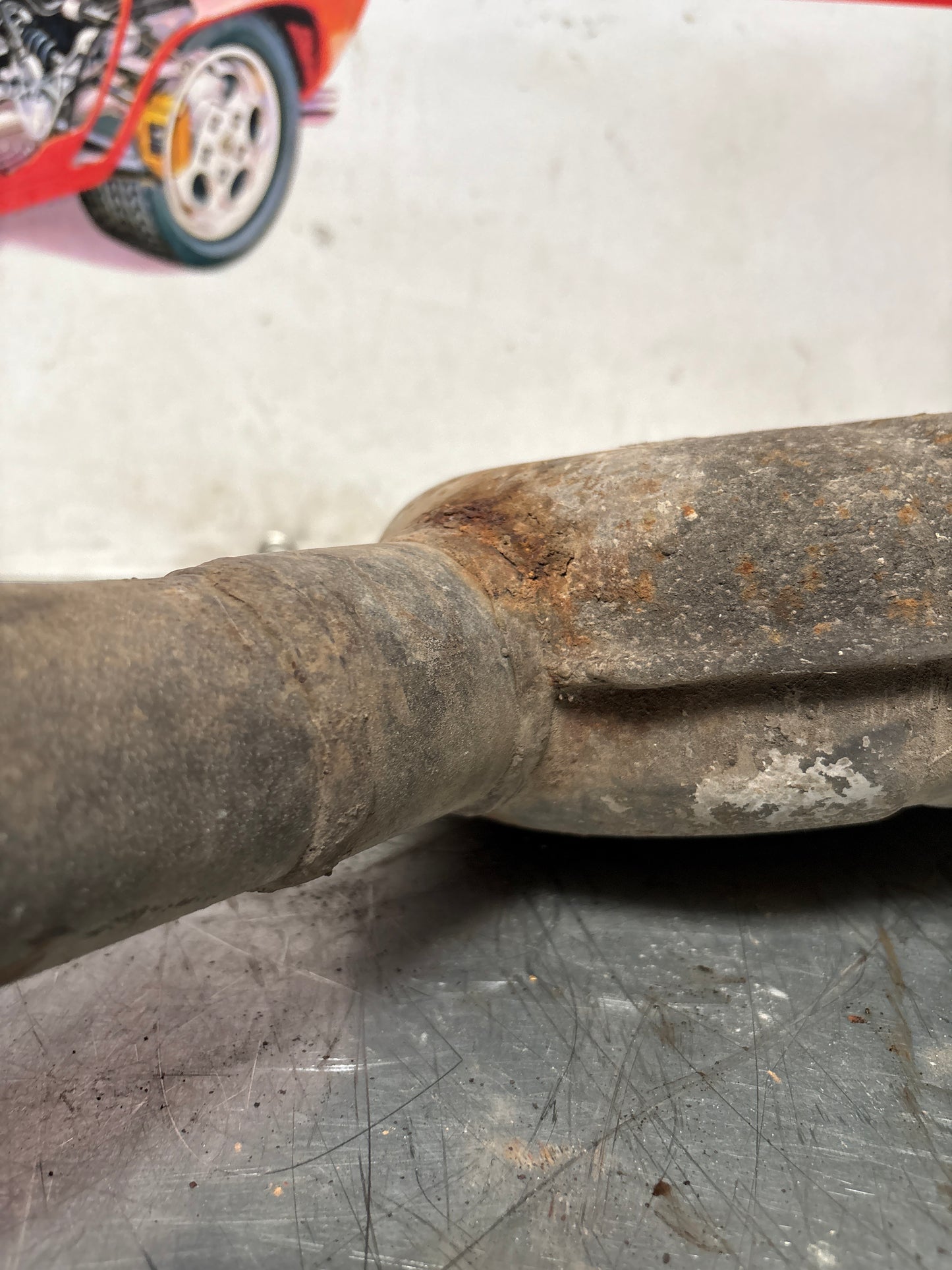Porsche 928 Left side silencer, used 92811109301