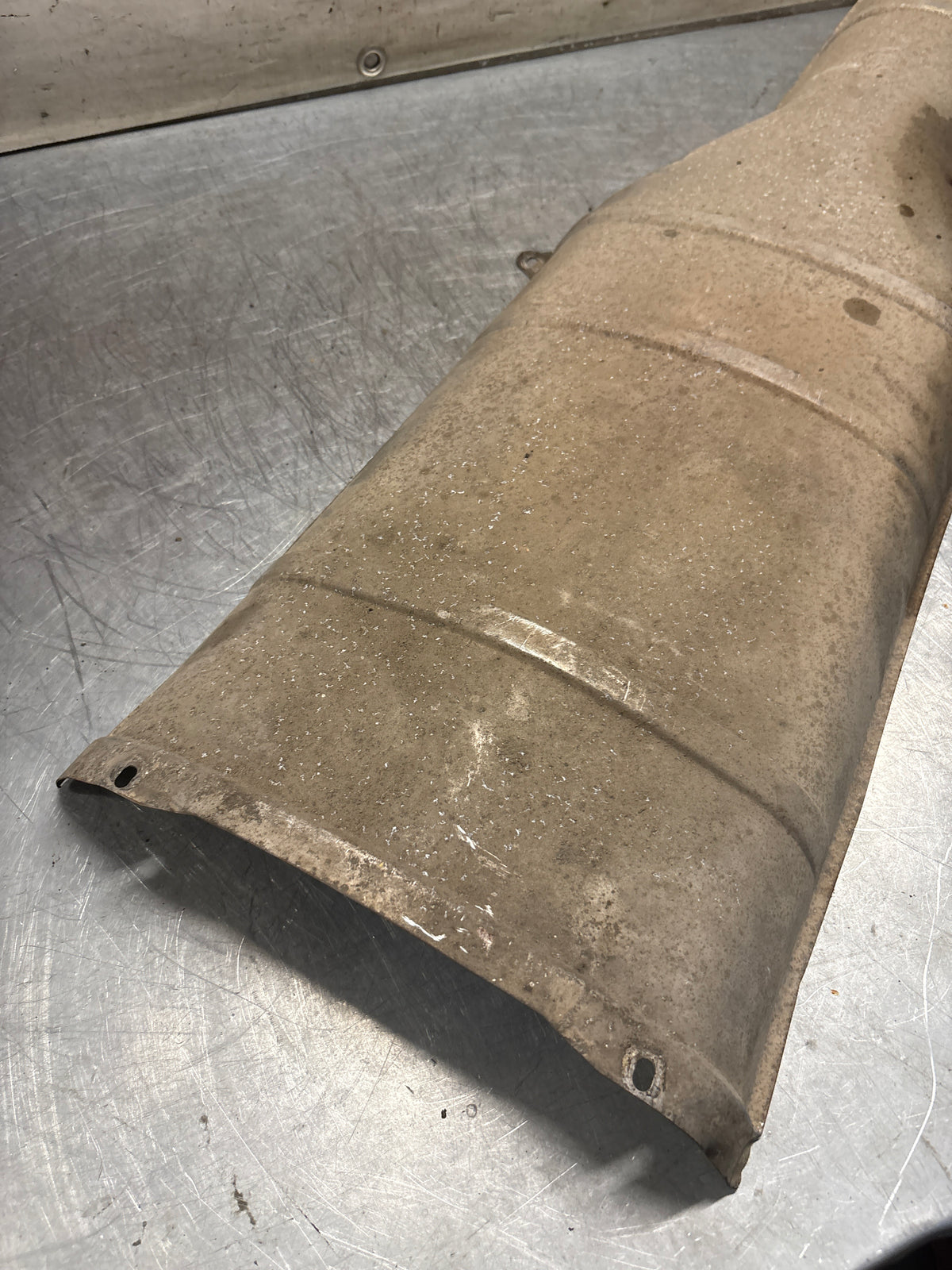 Porsche 928 heat protection plate,  92850492503, used