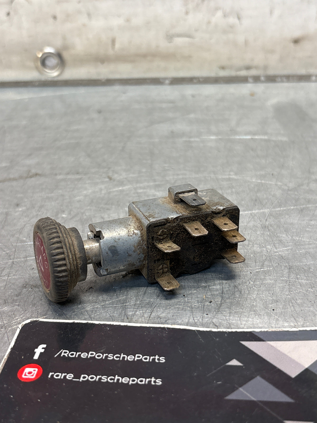 Porsche 914 hazard light switch, used, 411953235A