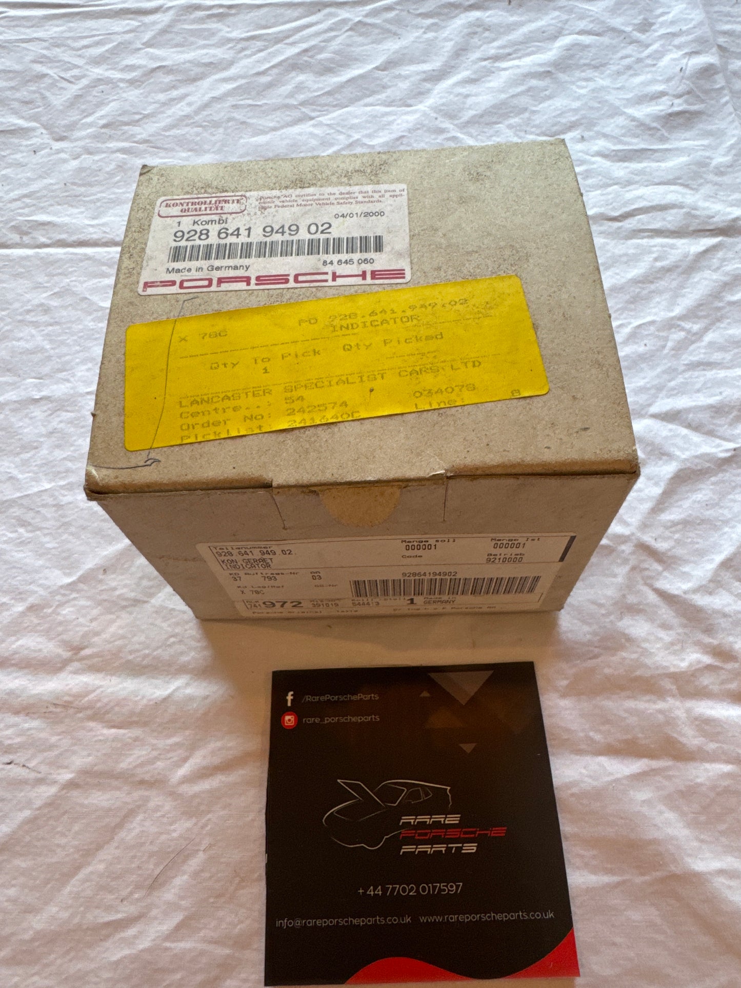 Porsche 928 temperature & fuel gauge indicator instrument 92864194902 NOS