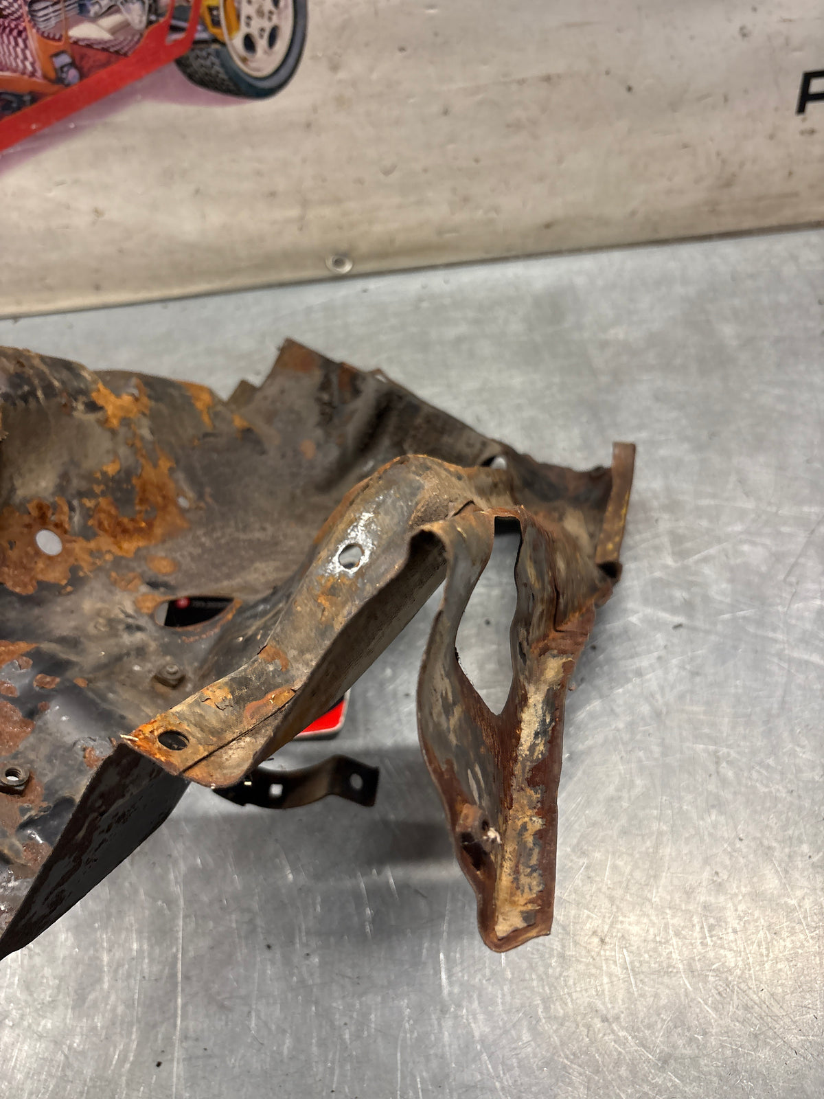 Porsche 914 cylinder cover heat shield, used 022119299A