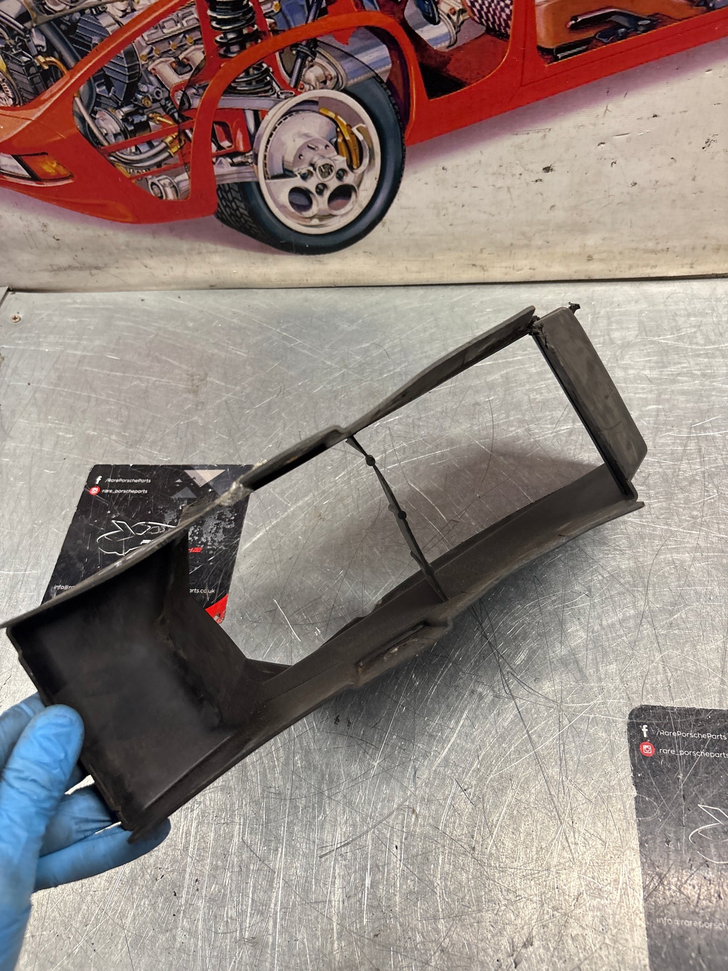 Porsche 968 Oil cooler air duct, used 94420731102