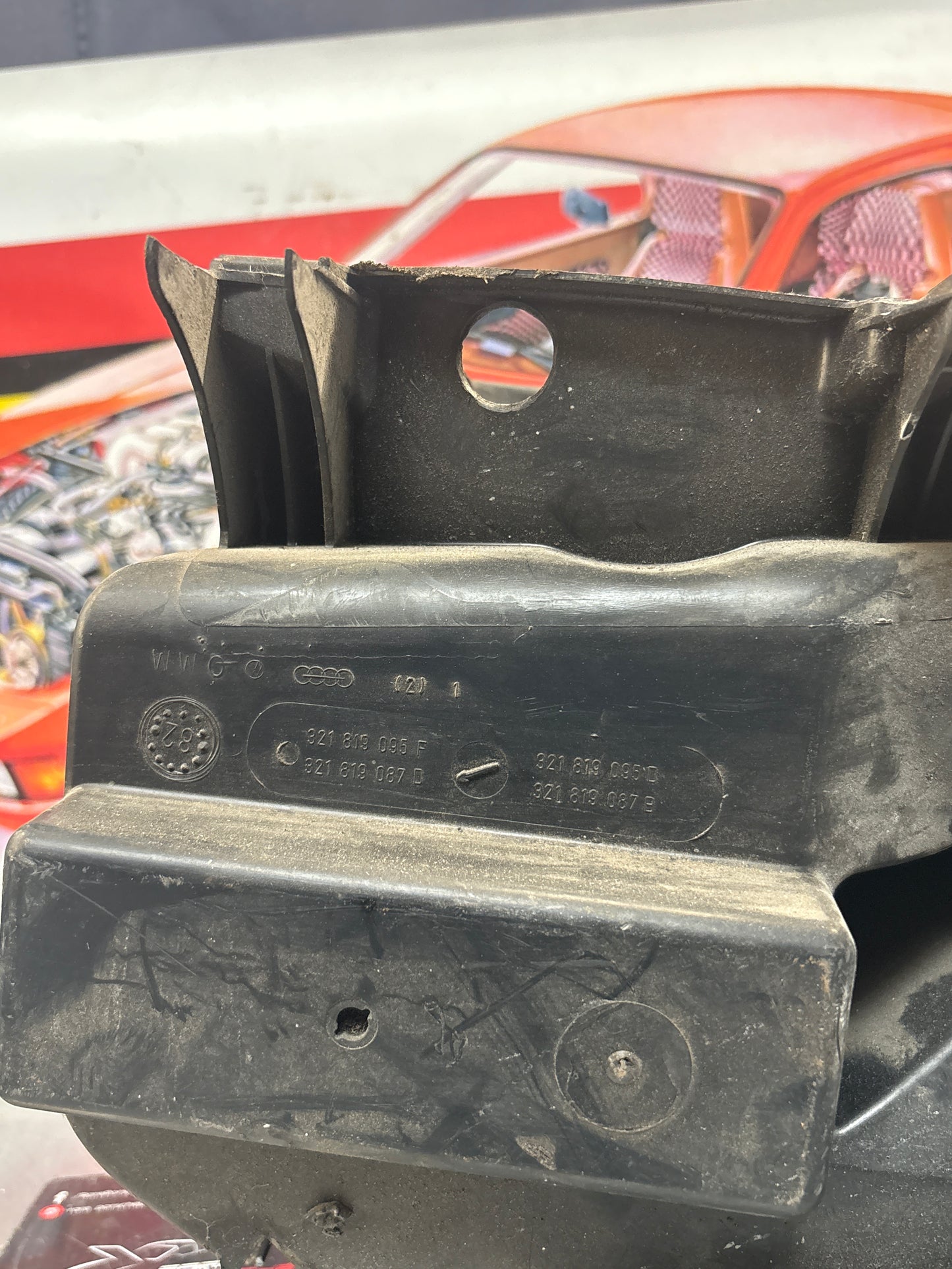 Porsche 924 80-85 944 82-85.5 heater blower fan assembly, complete 321819096 / 321819088 / 321819087 / 321819095 used