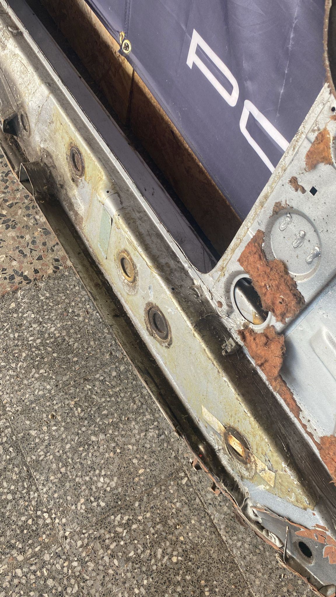 Porsche 944 left sill section with A pillar 94450361102