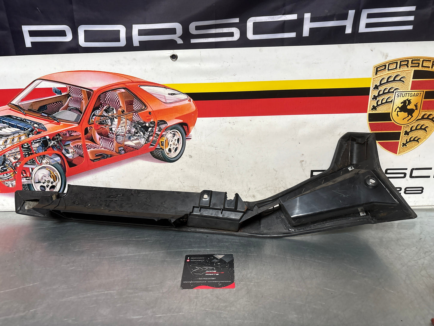 Porsche 928 black door armrest, right, off side, 92855510203, used