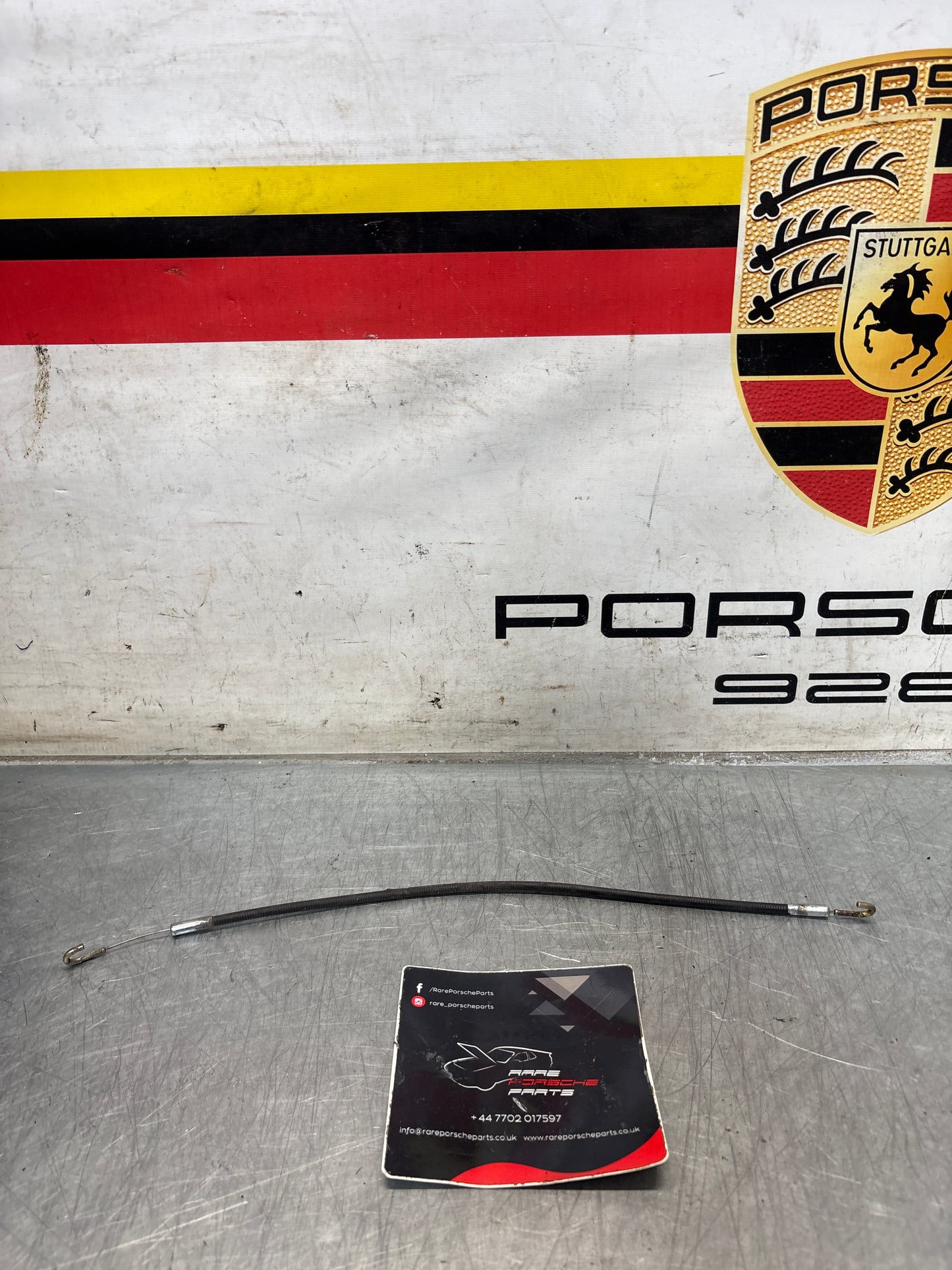 Porsche 924 76-79 early type door release cable, used 477837017