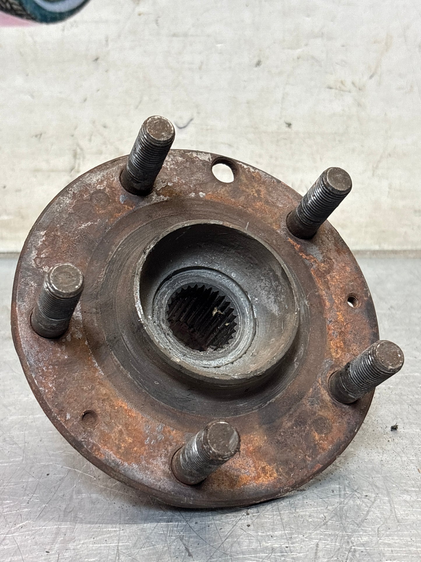 Porsche 928 rear wheel hub, 92833106507, used with short stud bolt