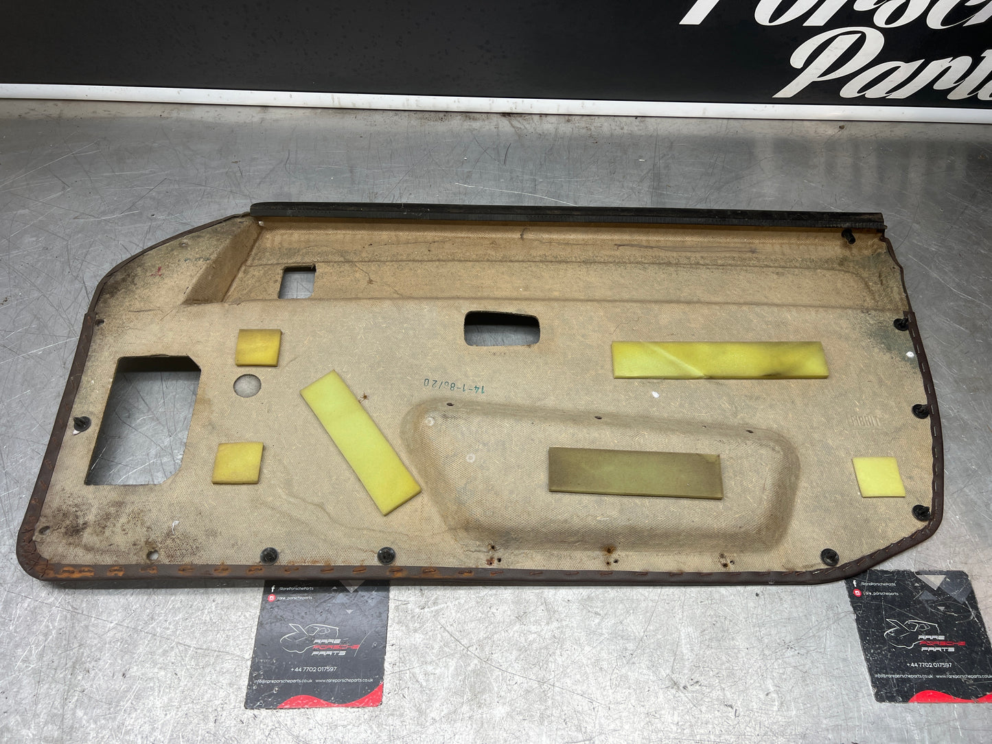 Porsche 924/944 early Porsche brown door card used condition left side, Rhd, 478867011