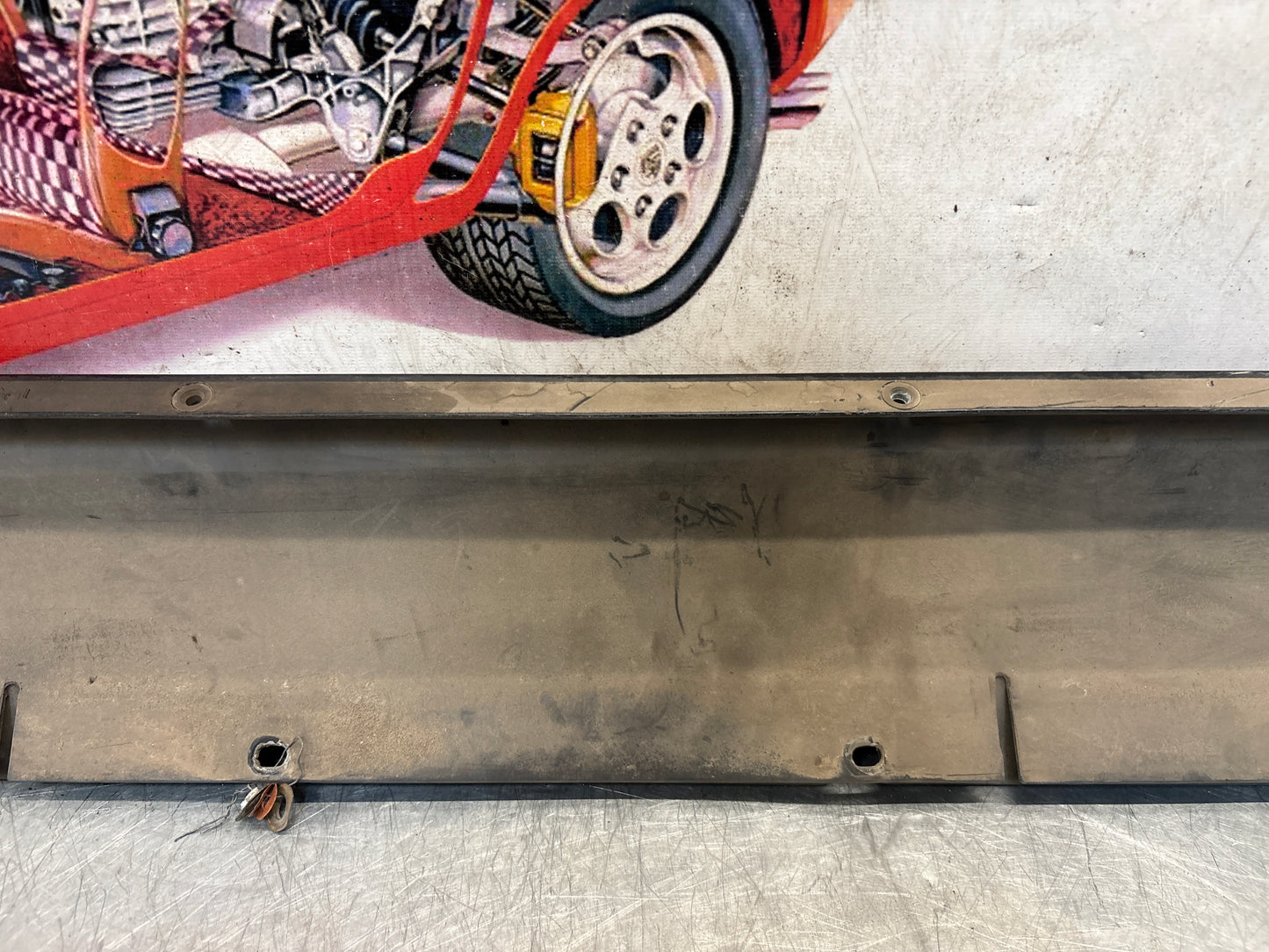 Porsche 928 S4 right sill cover, used 92855908602