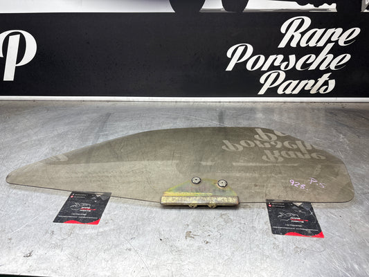 Porsche 928 left side door window glass, brown tinted 92853701502 used