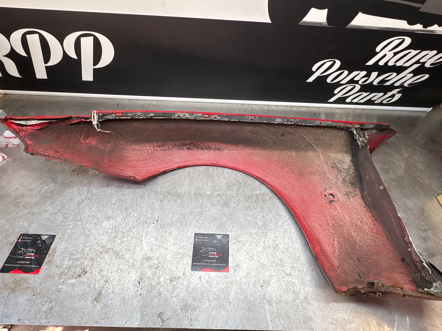 Porsche 944, early front right wing, in need of repair