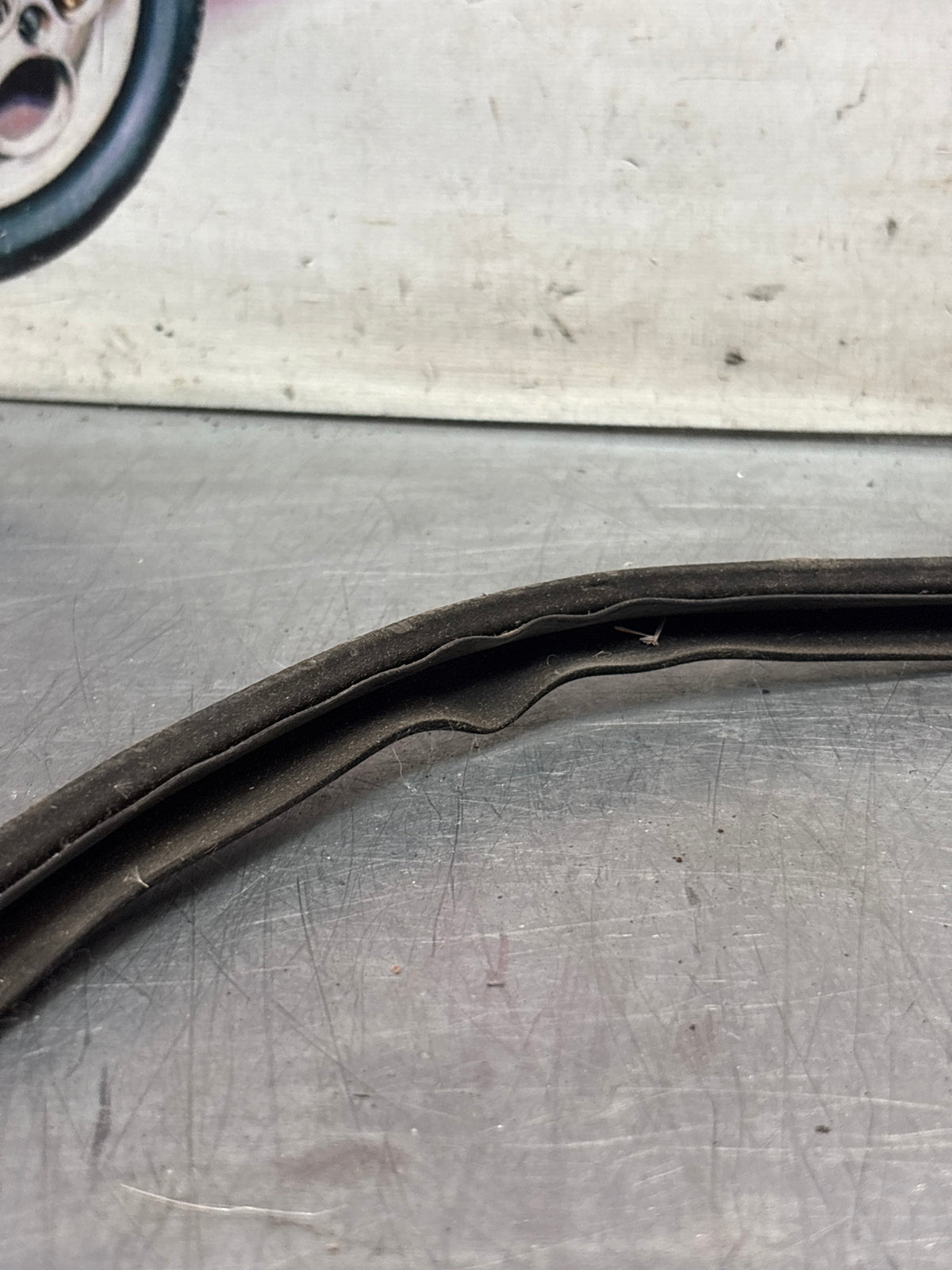 Porsche 928 left door inner window scrapper seal, used 92853731903