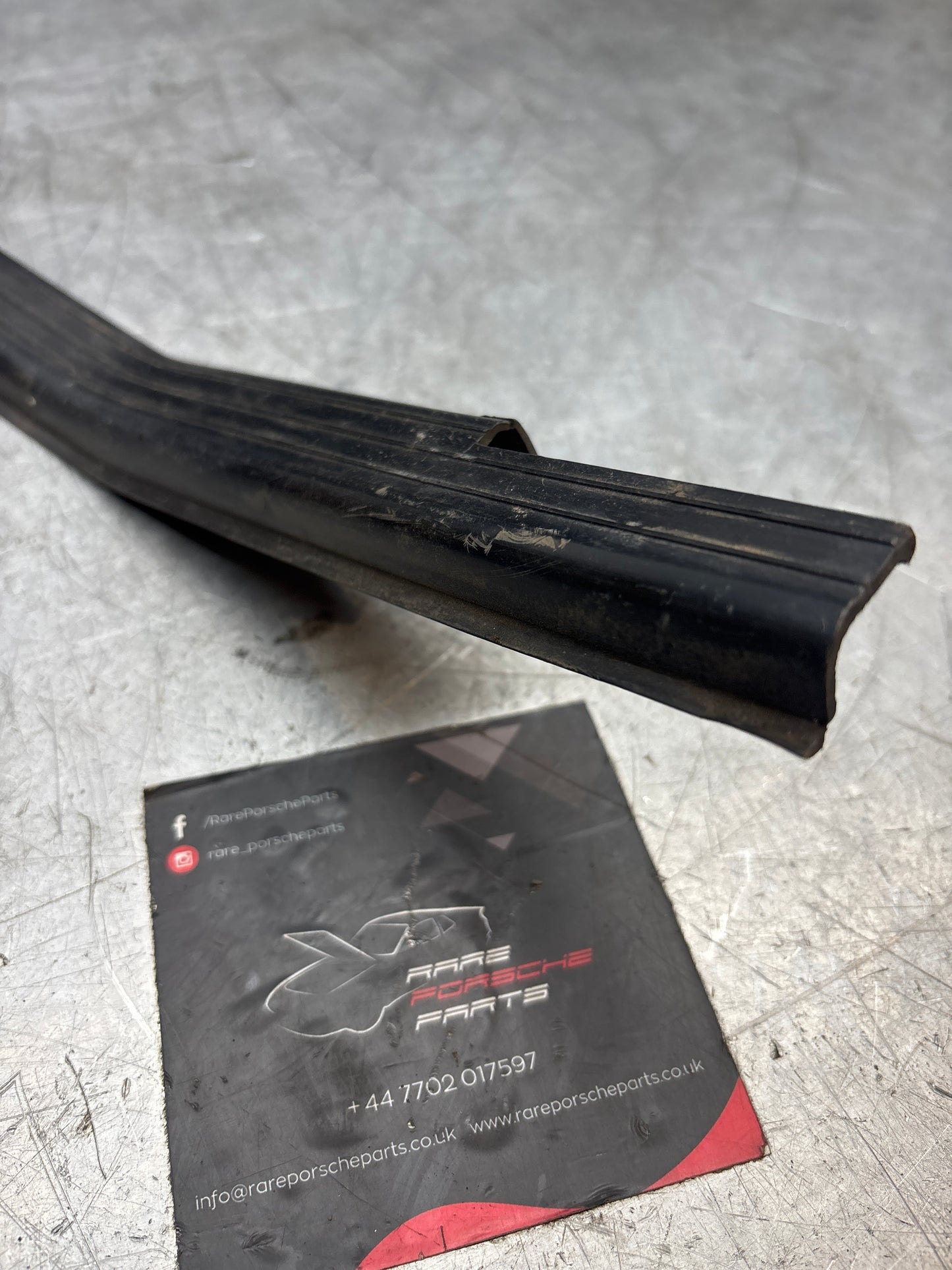 Porsche early 924/944 right sill trim, used 477853658A