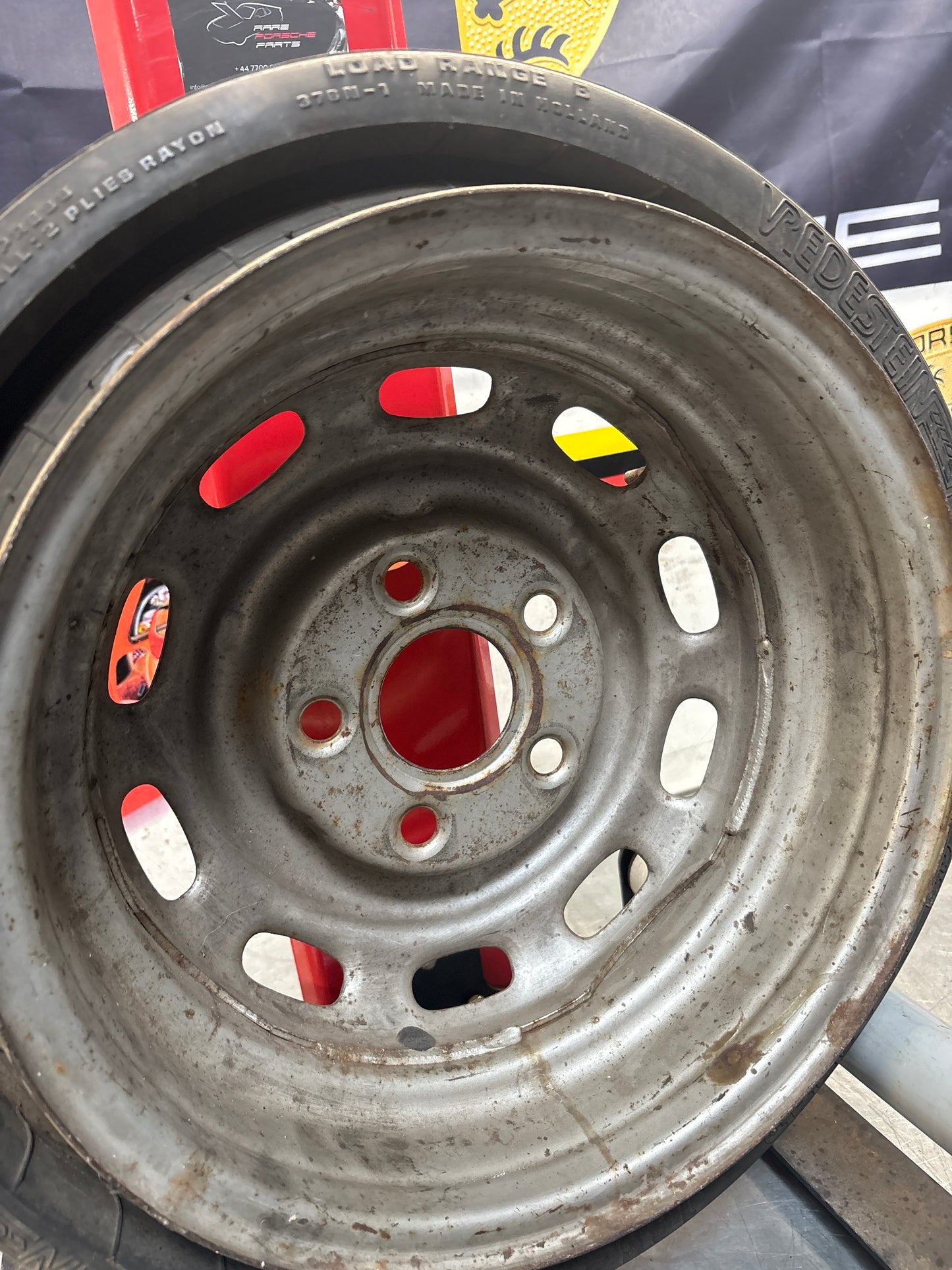 Porsche 911 944 924s spare wheel in steel with tyre, used