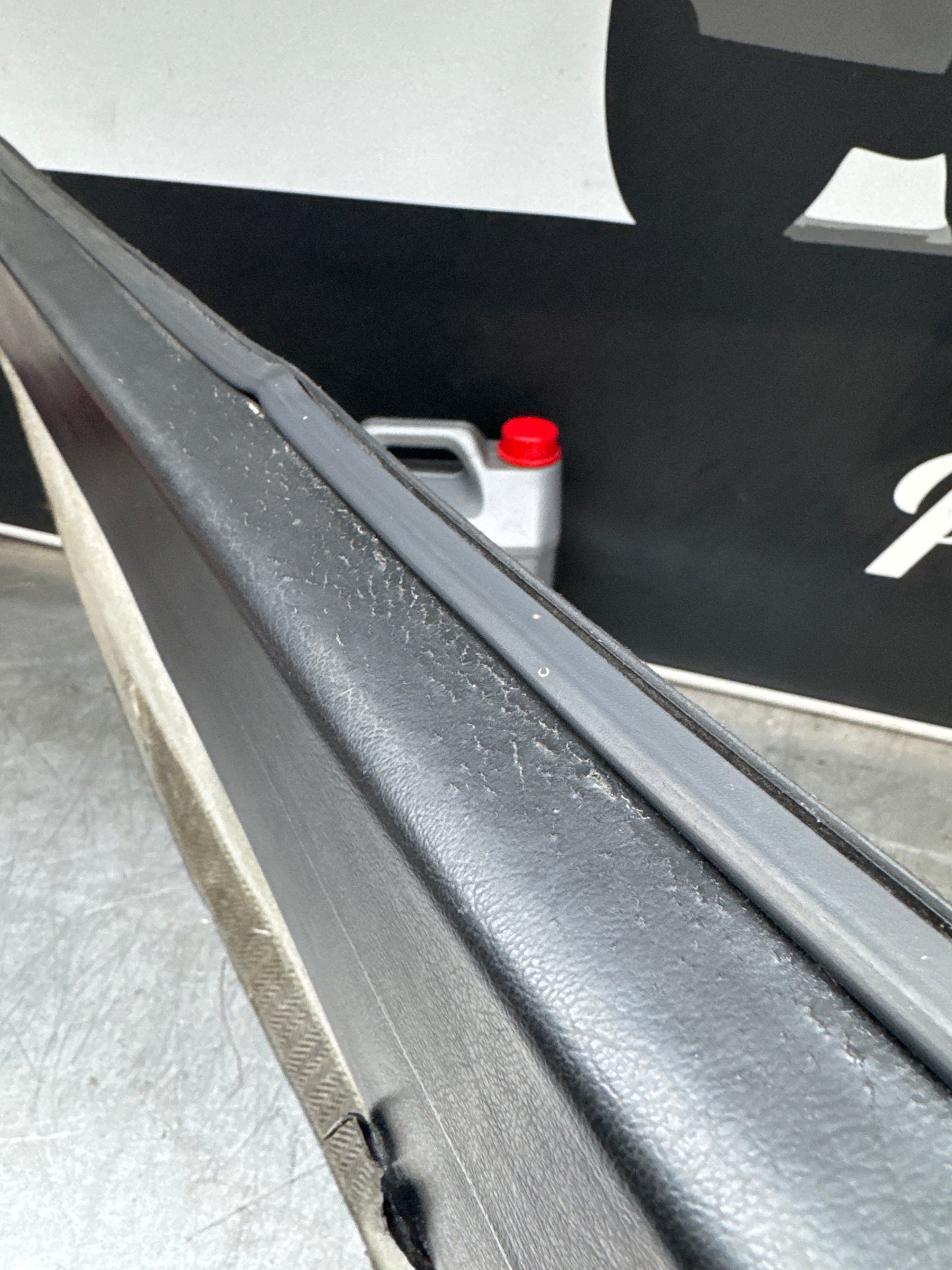 Porsche 924 LHD Left Black Door card. Manual window type (non electric) Fibreglass repaired. 477867012