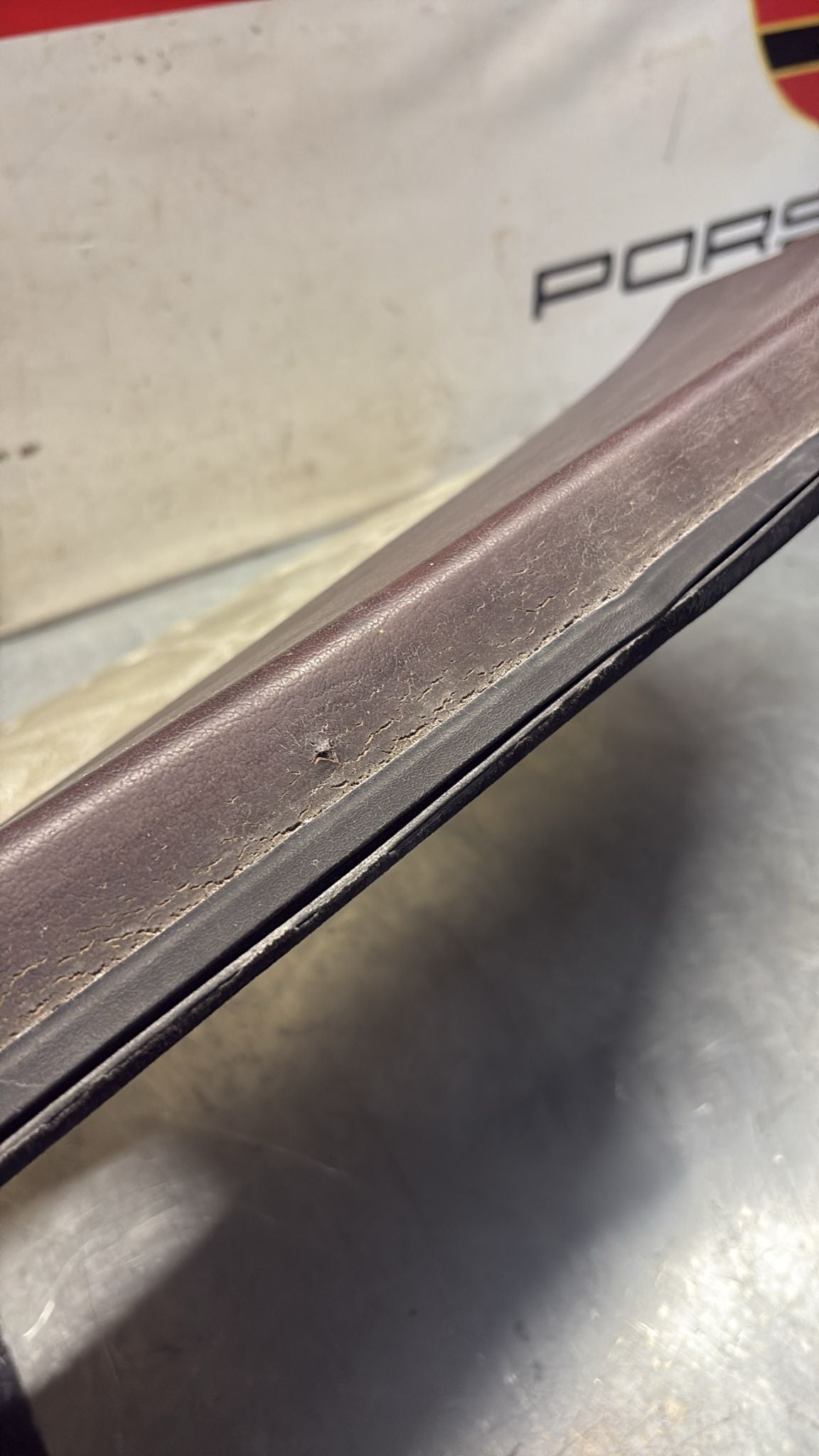 Porsche 924 / 944 early right manual Used door card, brown, 477867012 no fabric!, spares or repair