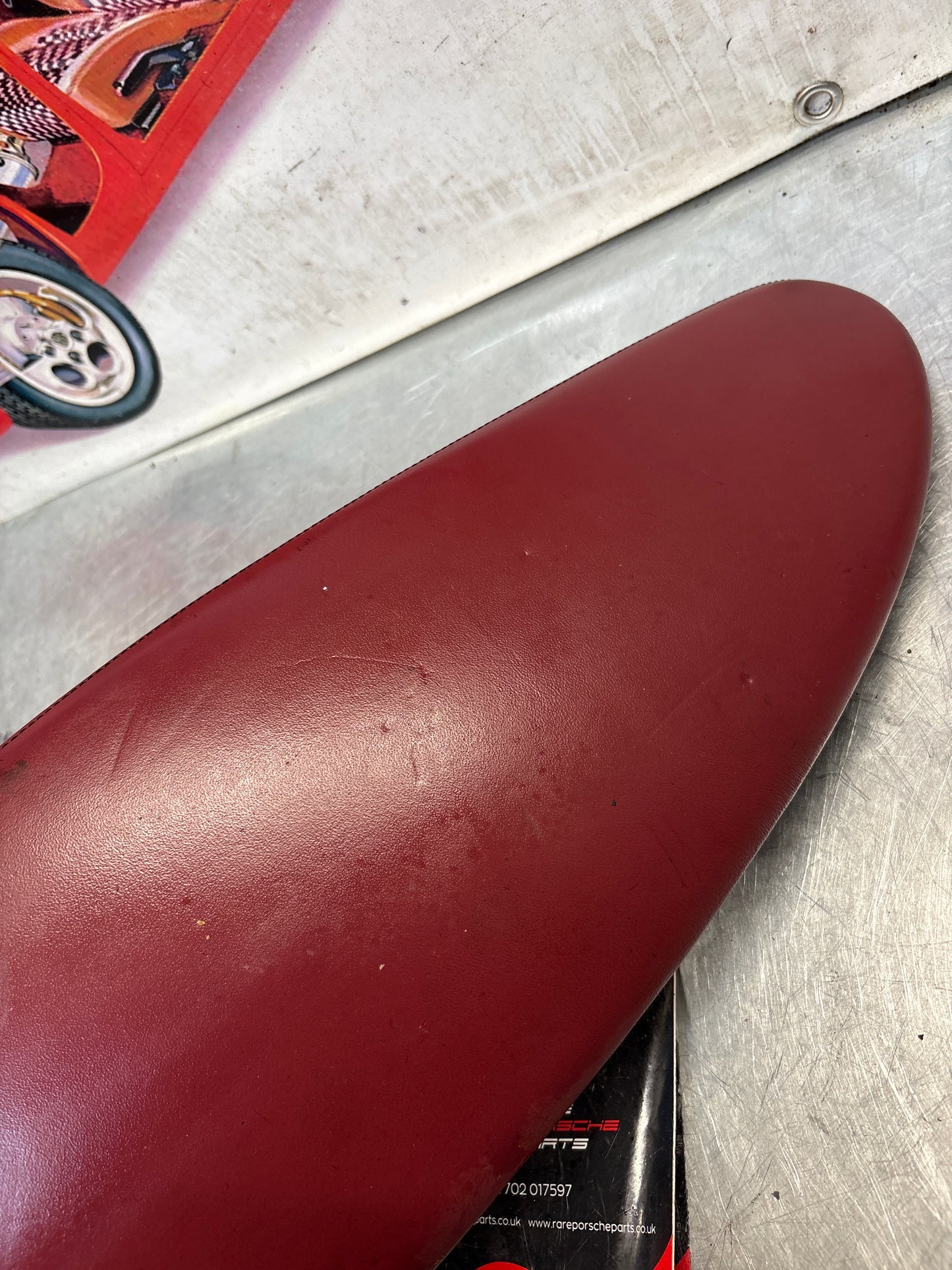 Porsche 911 996 RHD dasboard cluster trim, used, burgundy 99655205902