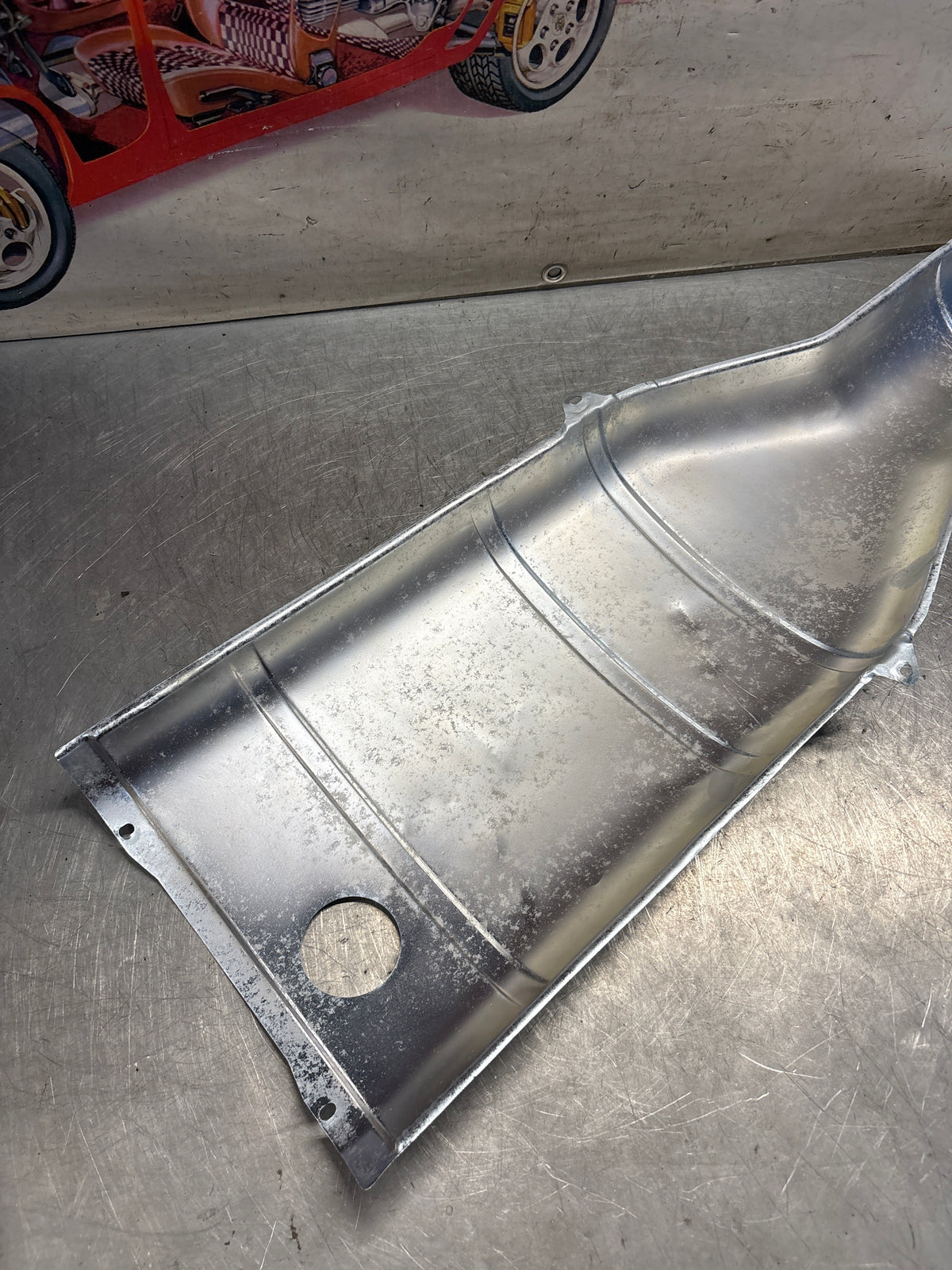 Porsche 928 heat protection plate, 92850449101, refurbished