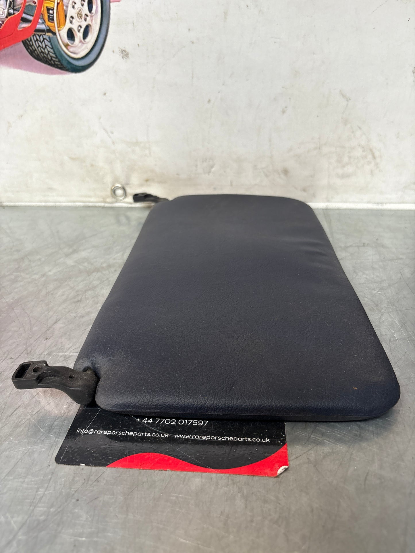 Porsche 928 L+R rear sunvisor, marine blue, used 92873103504
