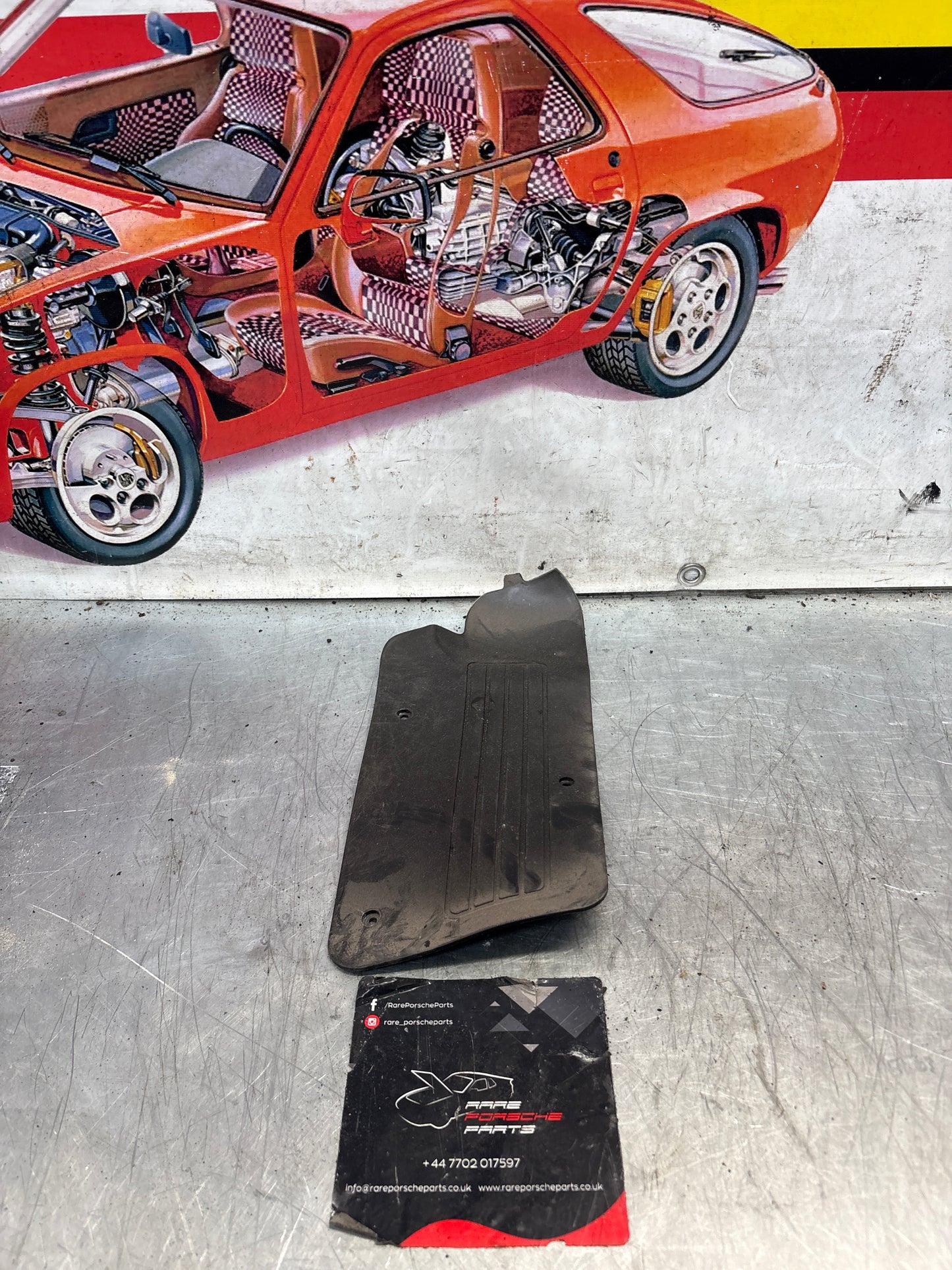 Porsche 928 driver slide interior trim panel, used 92855113702