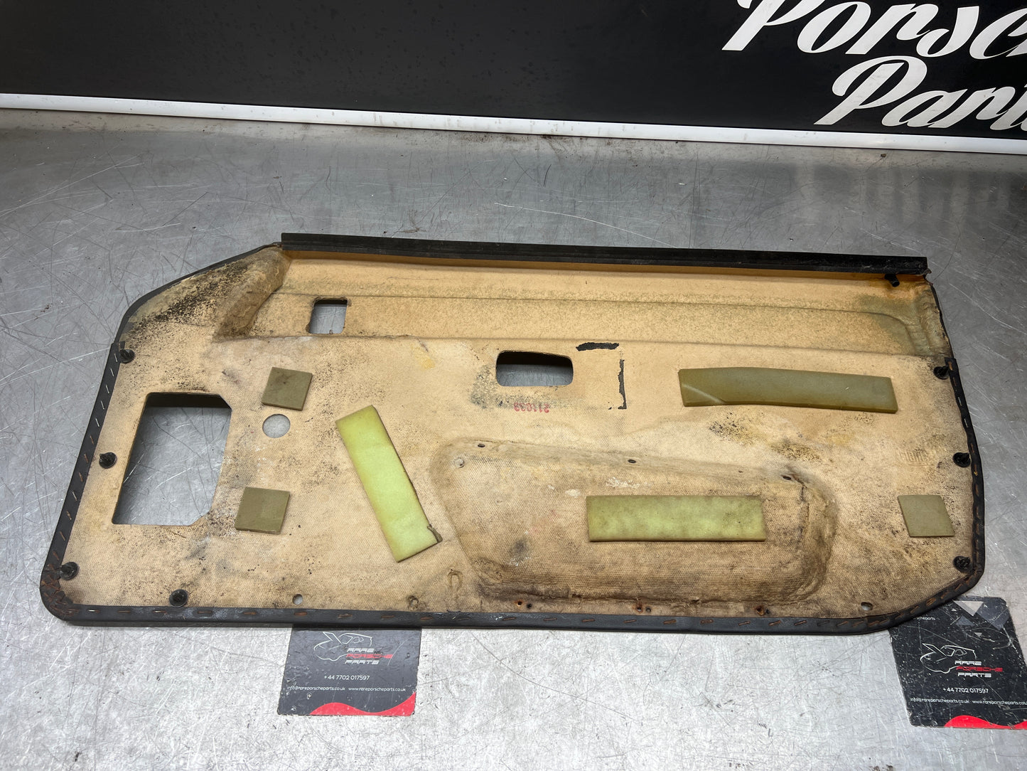 Porsche 924/944 early Porsche black door card used condition left side, Rhd, 478867011