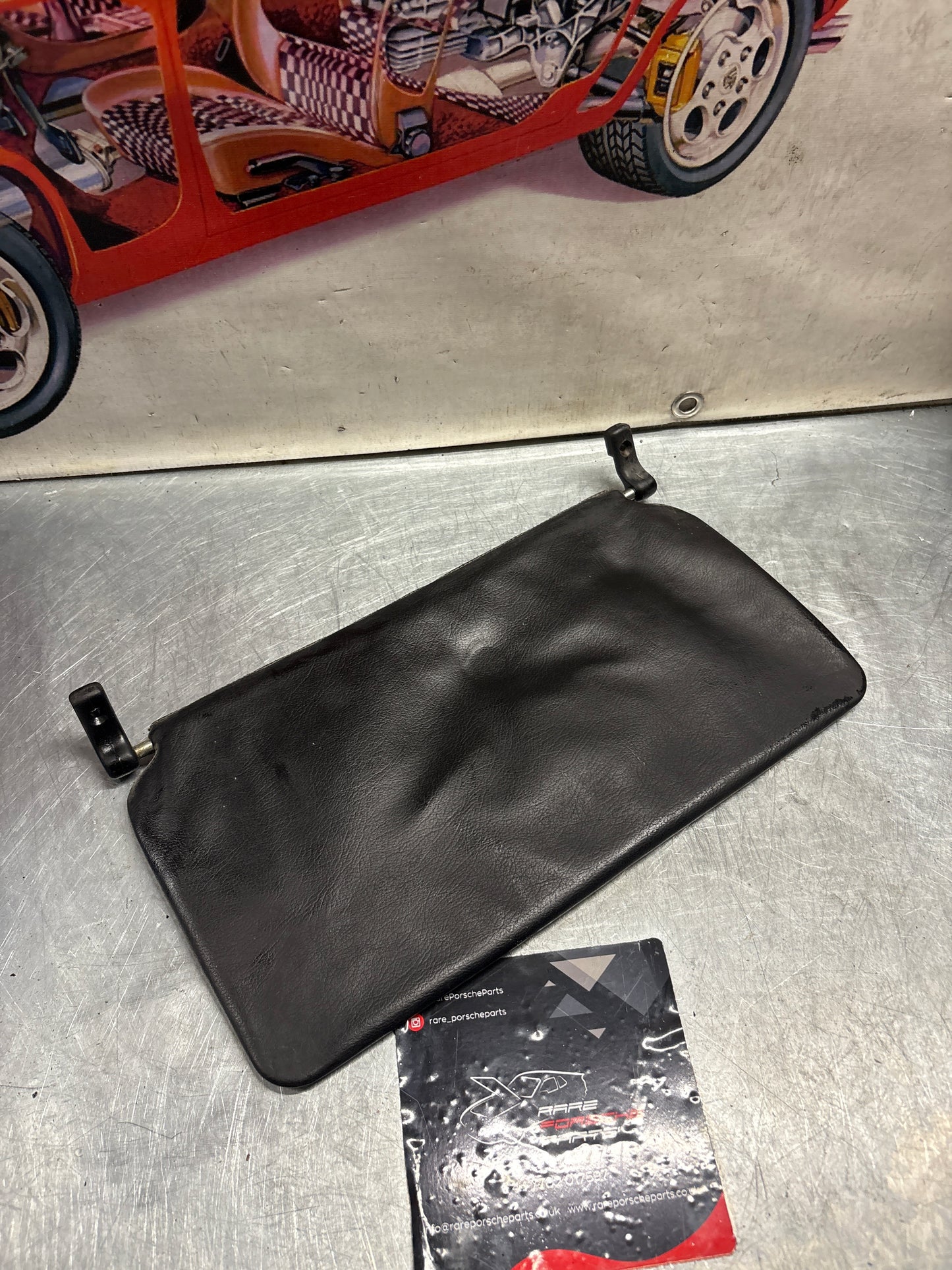 Porsche 928 L+R rear sunvisor, black, used 92873103504