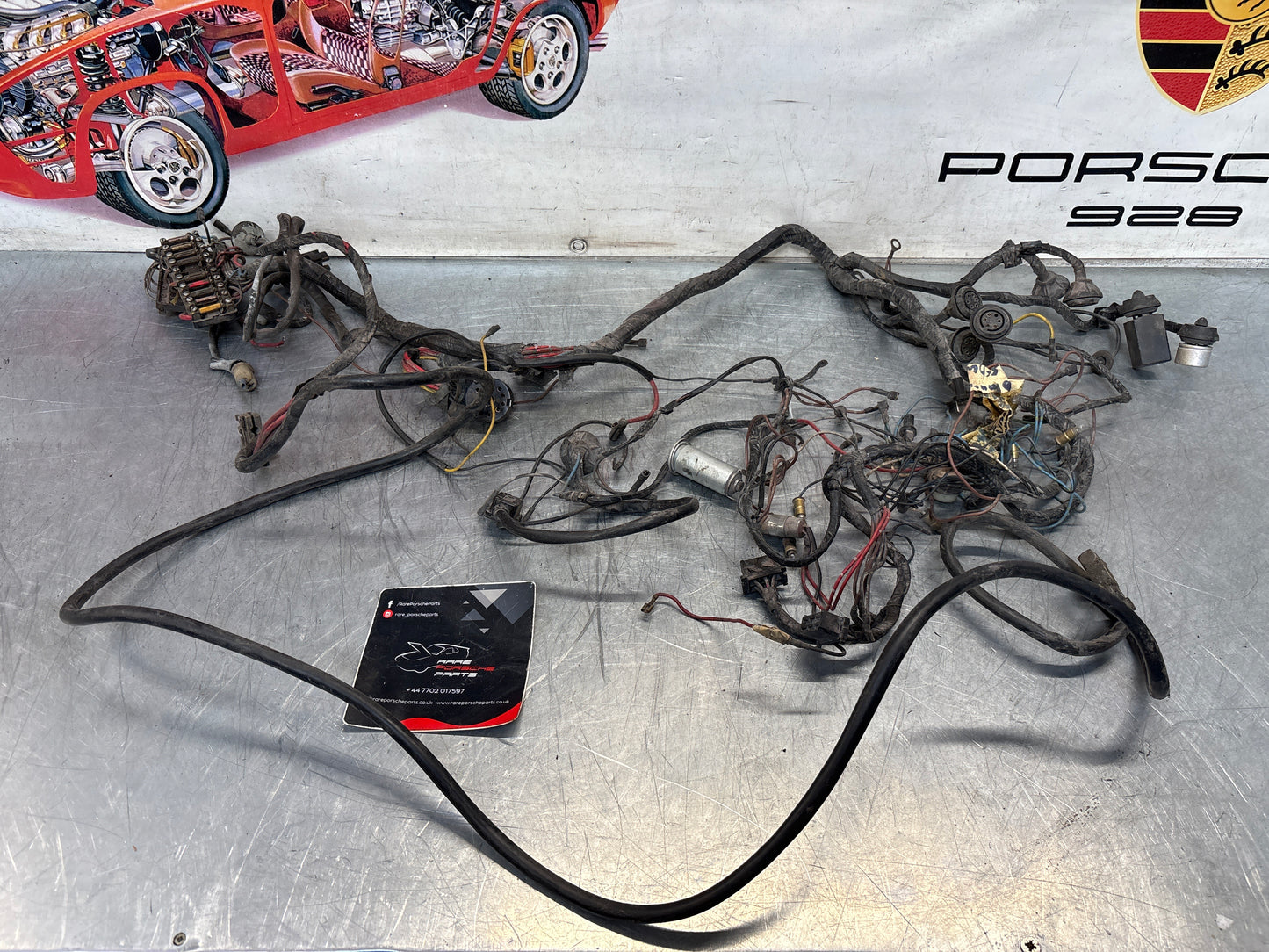 Porsche 911 F double battery rear end loom cut, for spares or repair 91161200200