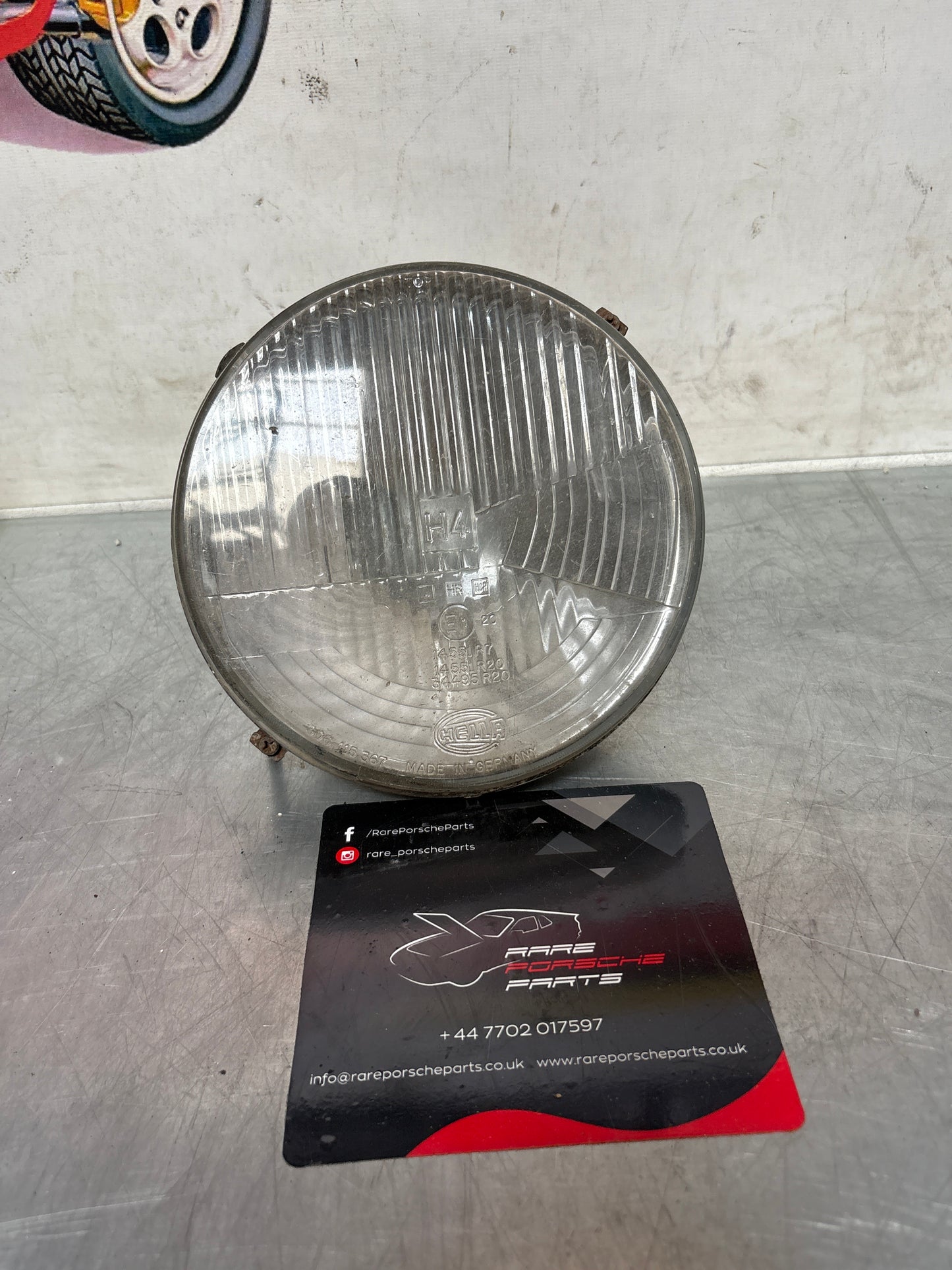 Porsche 924 944 Hella h4 headlight, LHD used 477941771 / 306115367