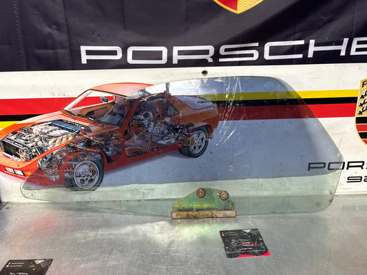 Porsche 928 left hand side green door window glass, tinted 92853710102 used