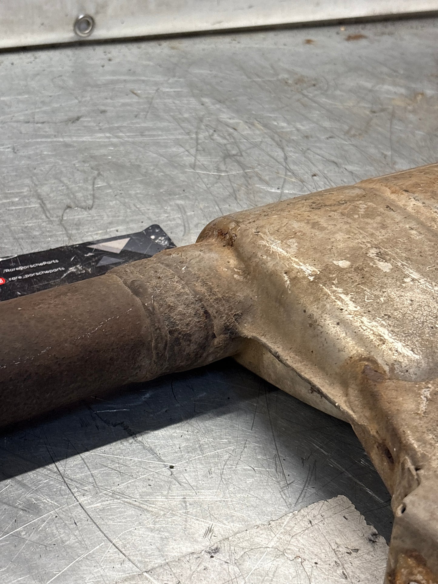 Porsche 928 S4 right middle silencer, used 92811109403