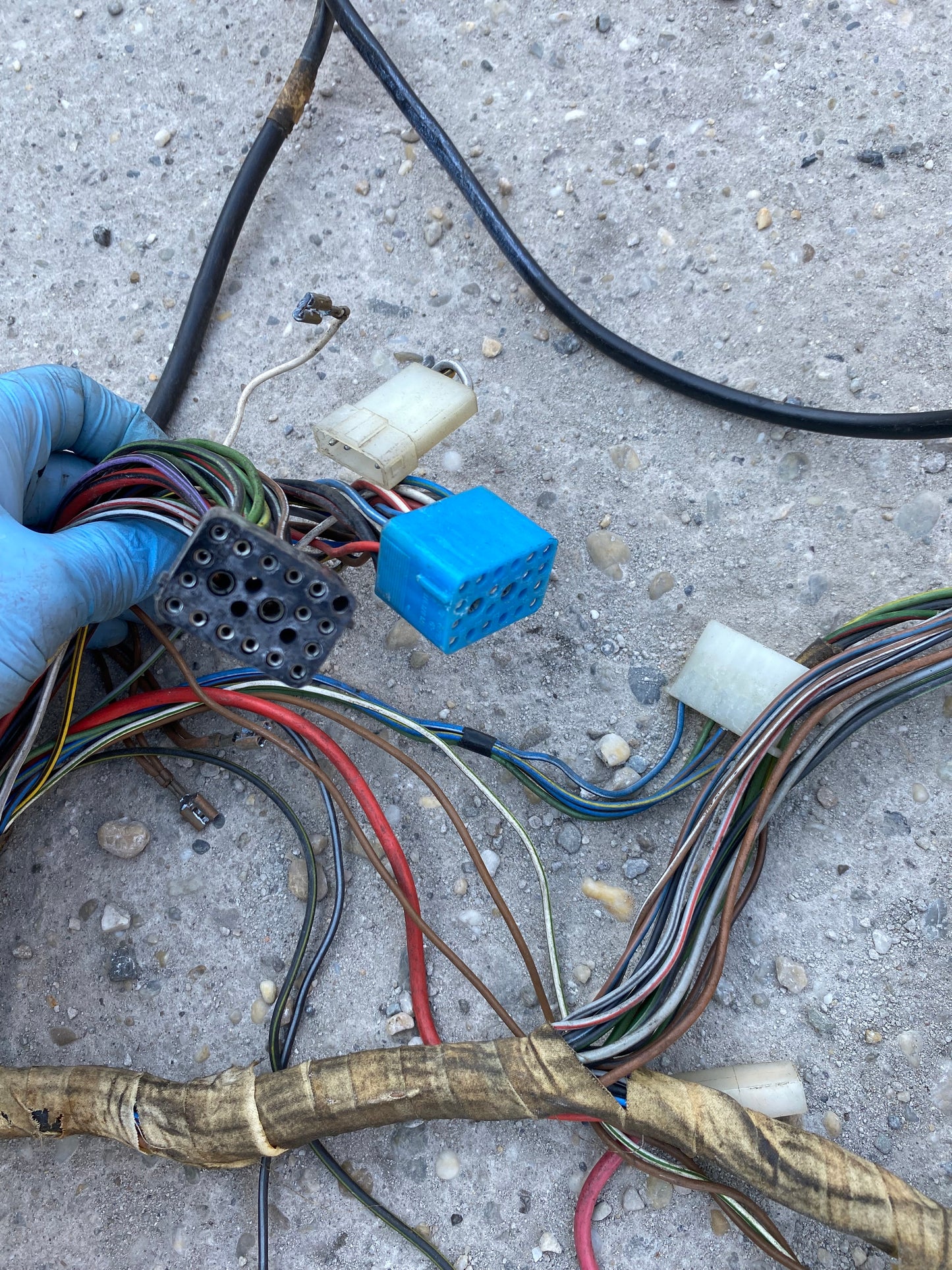 Porsche 924 1976 interior complete wiring loom LHD 477971050