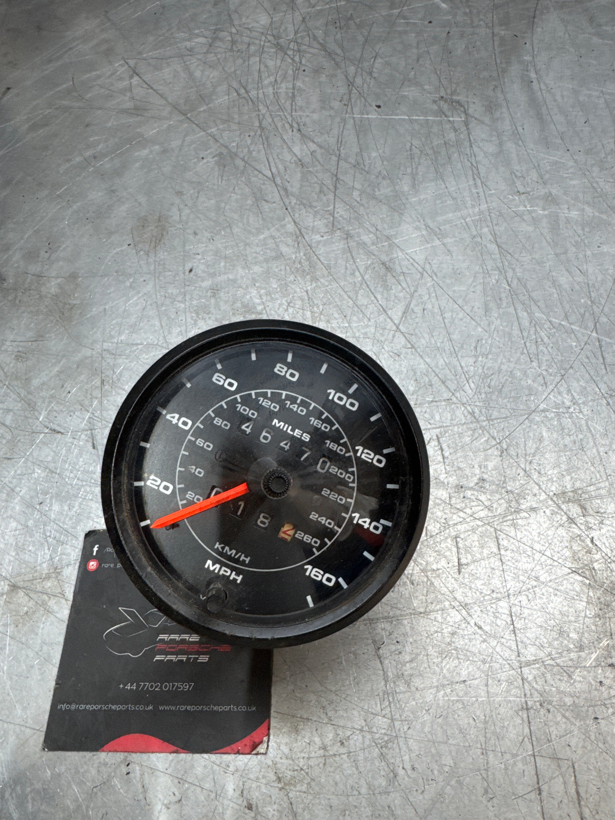 Speedometer47 Porsche 924 MPH Speedometer showing 46470, 477 957 023 E / 477957023E ...