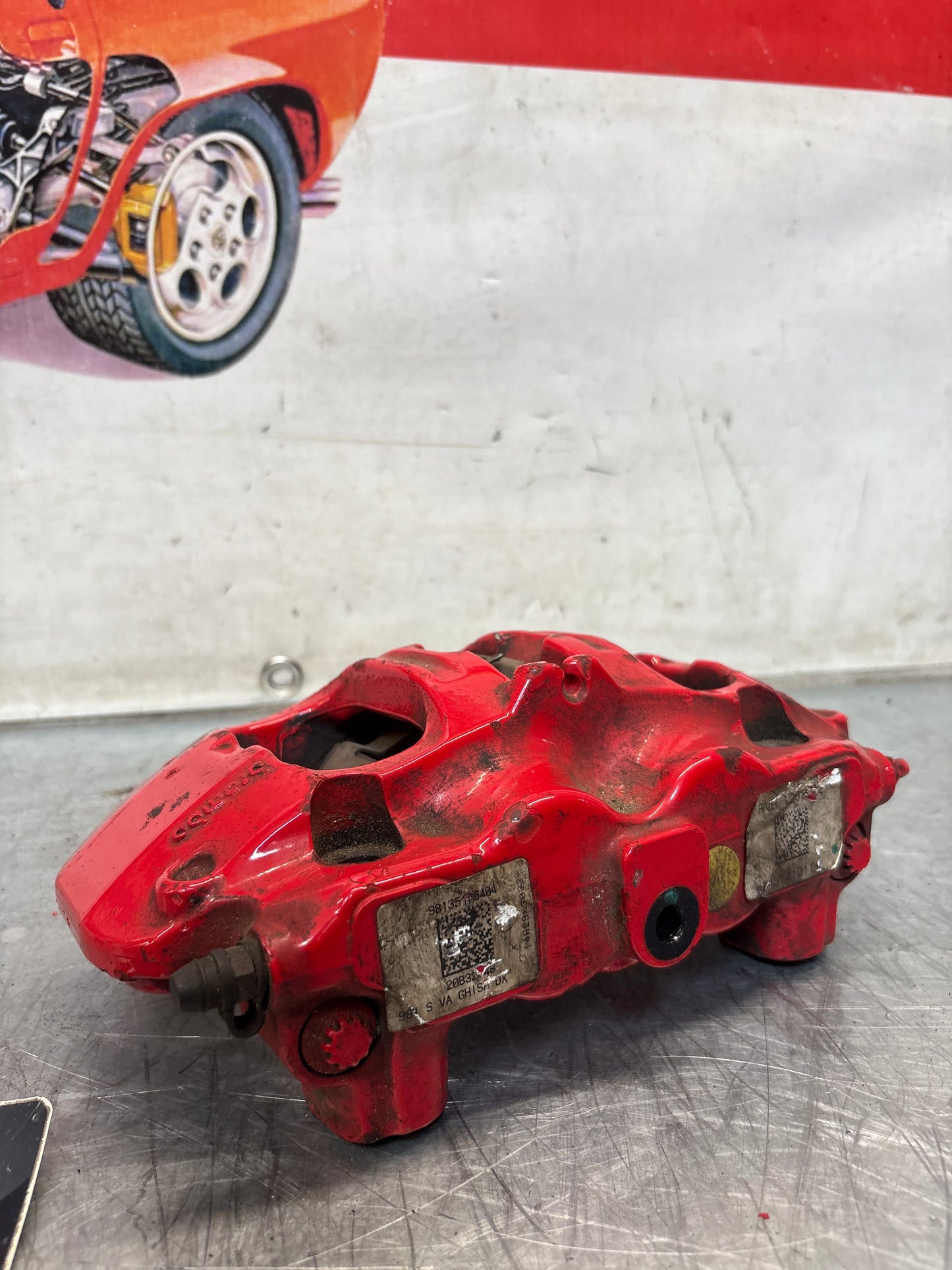 Porsche 911 997 Carrera / 981 Cayman S front right brake caliper, used 997351421/422