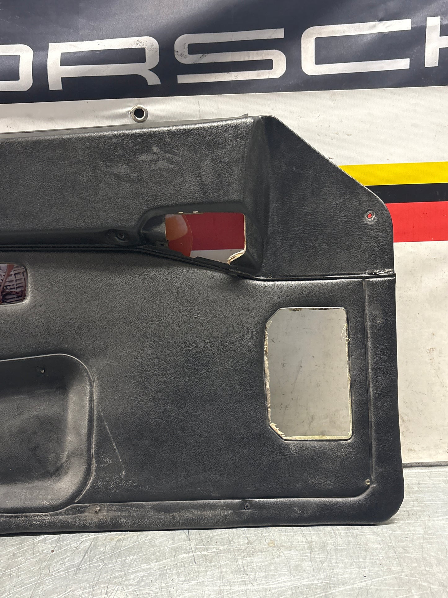 Porsche 944 left side Black door card, used 94455501701