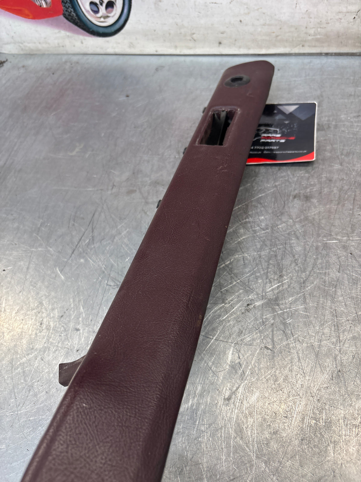 Porsche 928 tailgate interior trim, used, burgundy 92855504705