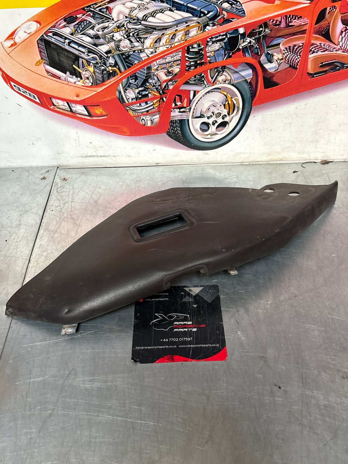 Porsche 928 Rear Seat Side Panel Left, brown, used 92852204104