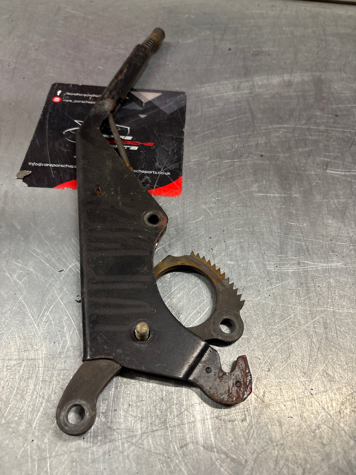 Porsche 944 handbrake lever mechanism, used 94442404900