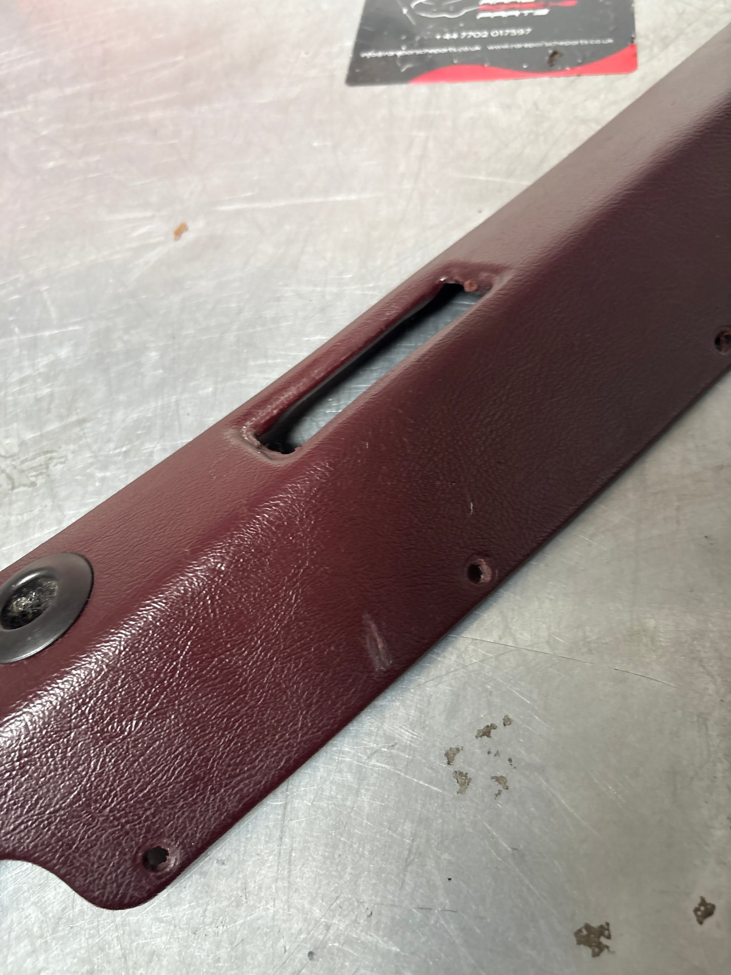 Porsche 928 tailgate interior trim, used, burgundy 92855504705