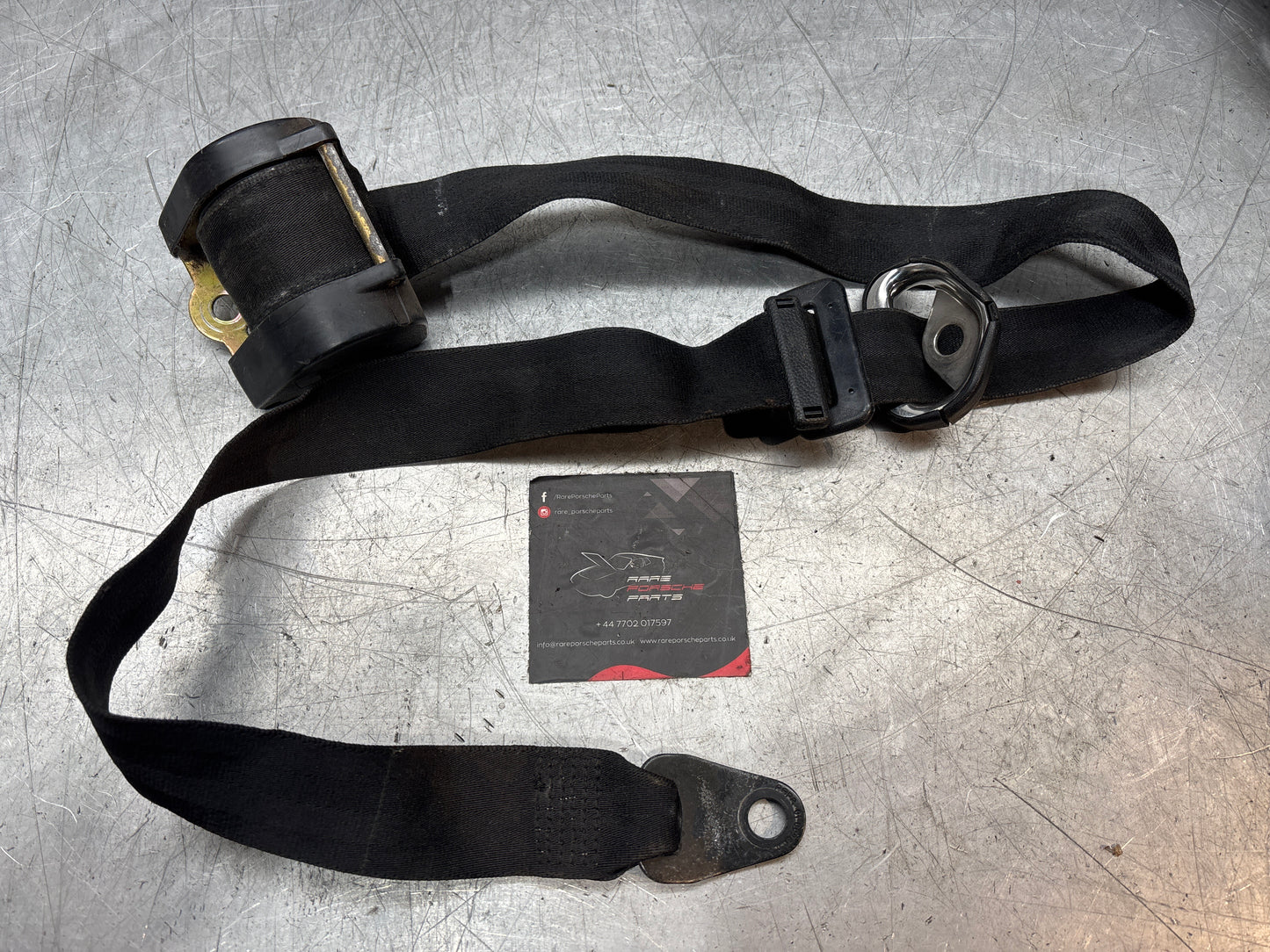 Porsche 924 944 right front seat belt, used 477857706E