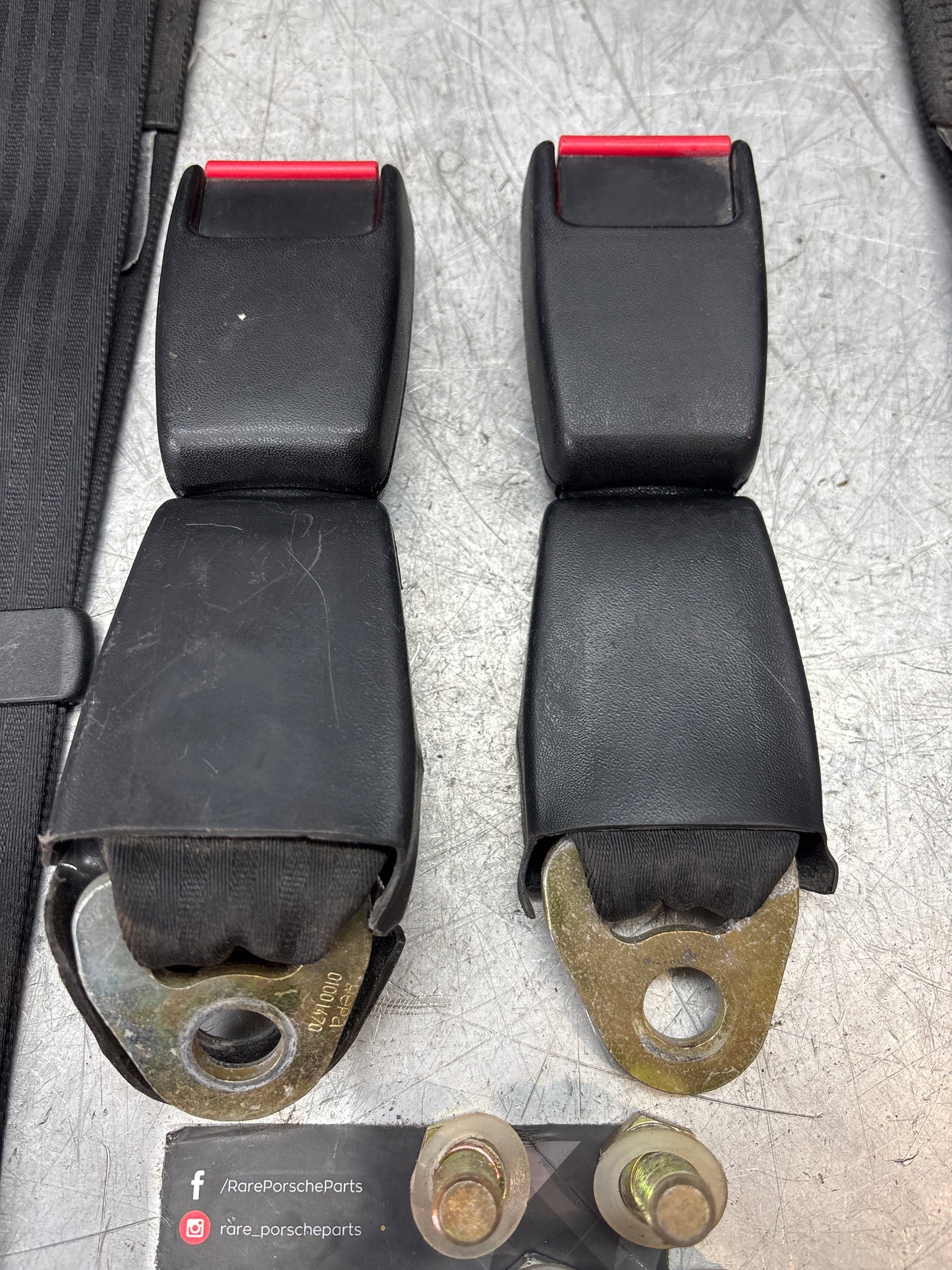 Used Porsche 924/944 rear 2 point static seat belt 477857795 used