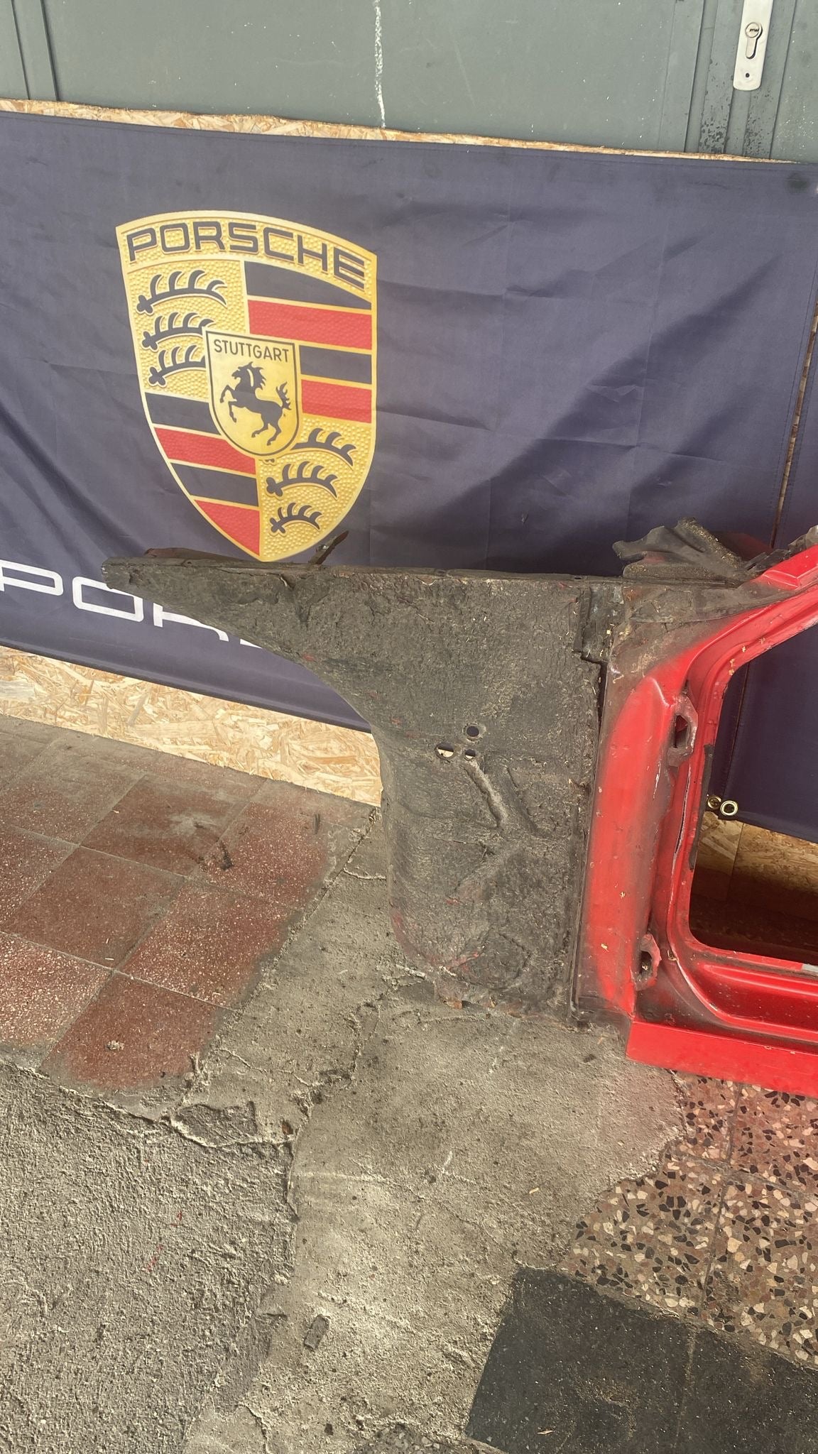 Porsche 944 left sill section with A pillar 94450361102