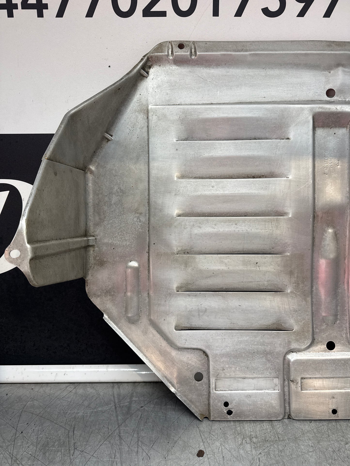 Porsche 944 engine tray / belly pan / undertray used. Aluminium. 94434116103
