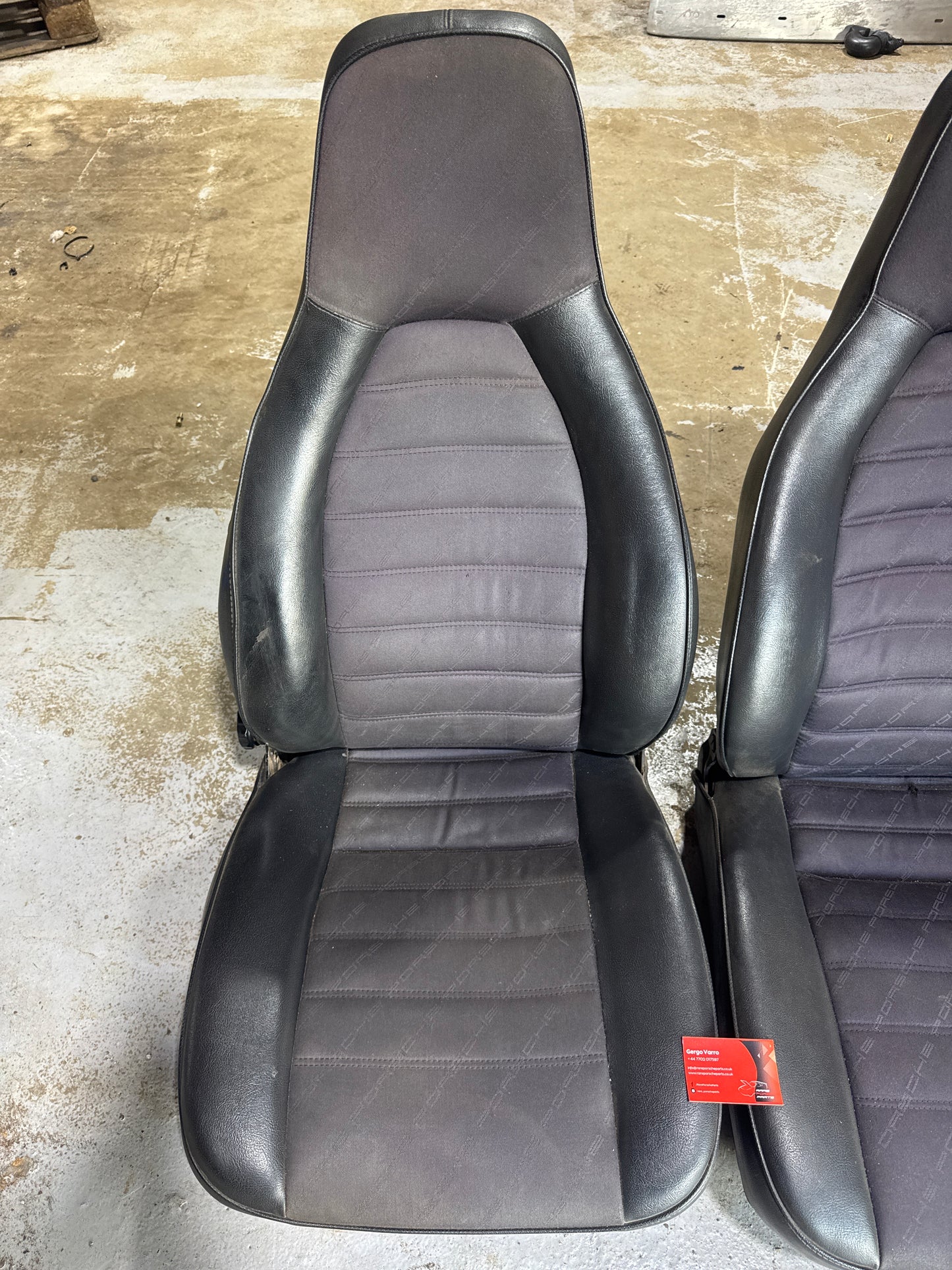 Porsche 924 / Early 944 Porsche Script seats, Pair. Used.