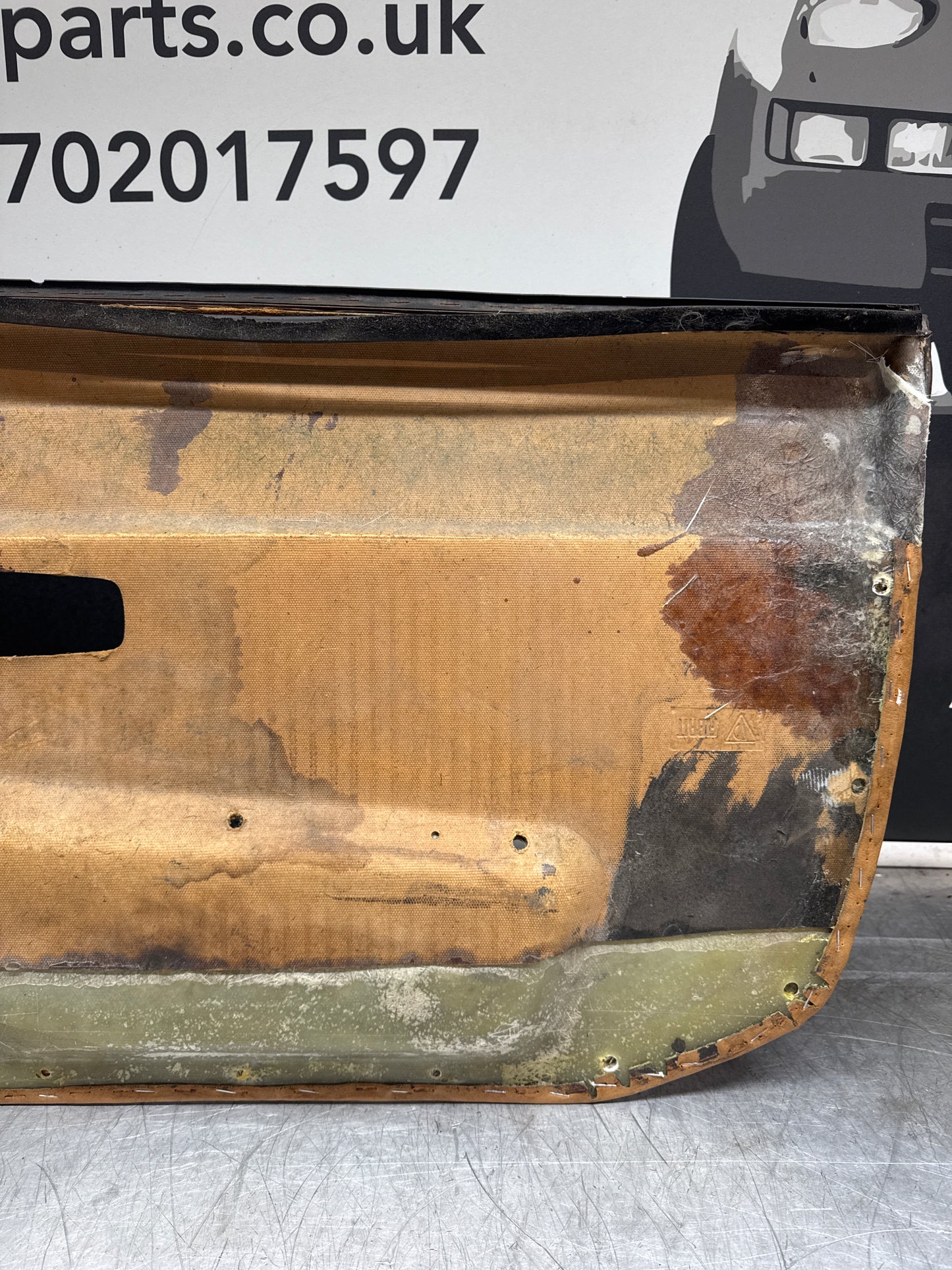 Porsche 924 / early 944 Brown and Caramel Used Door Cards, Pair. Fibreglass repaired 478867011