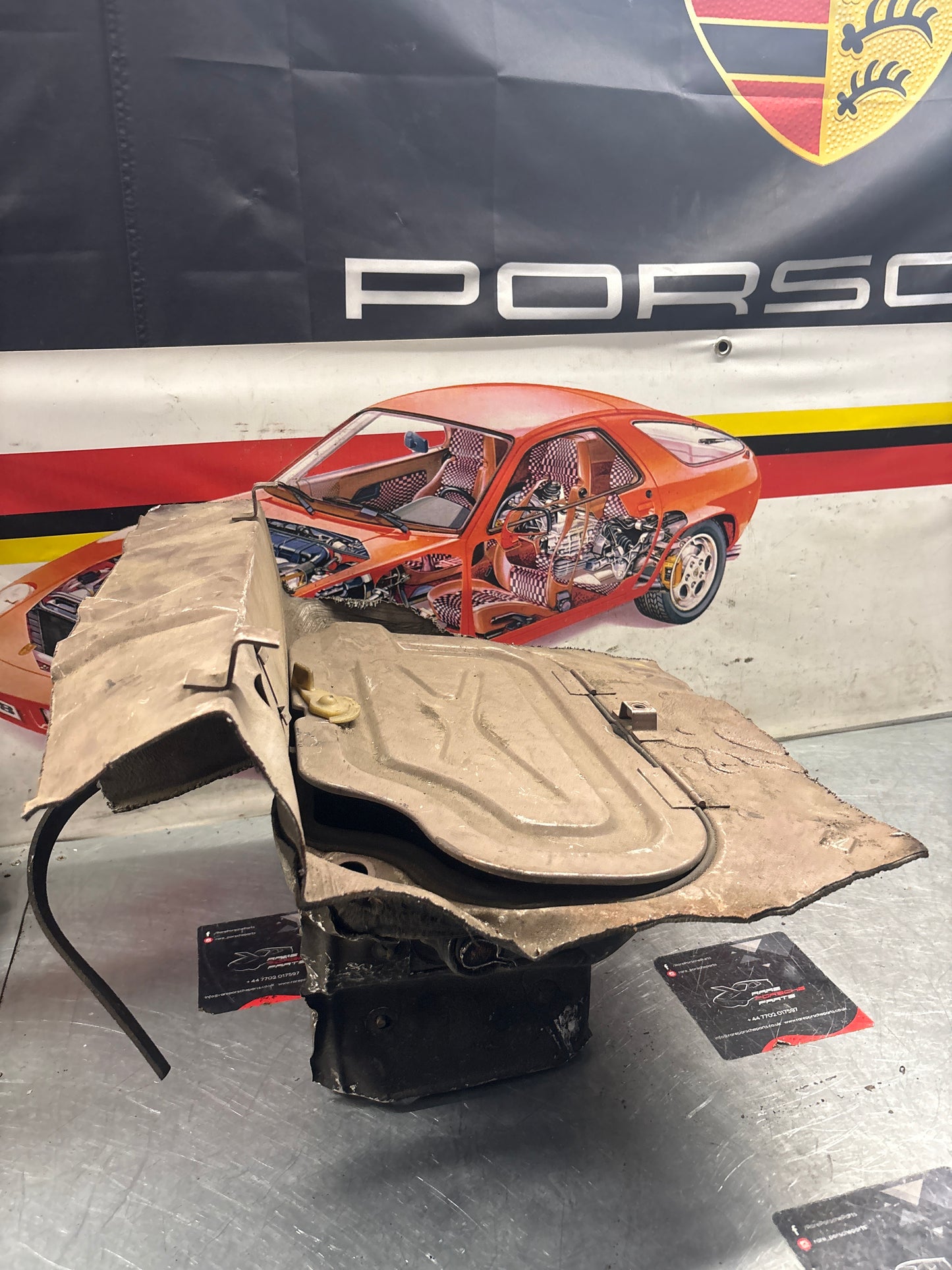 Porsche 928 Battery tray cut, 92850180502 used