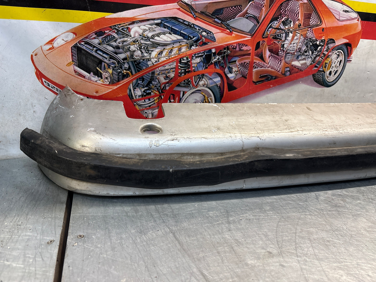 Porsche 924/924S rear bumper, used 477807313