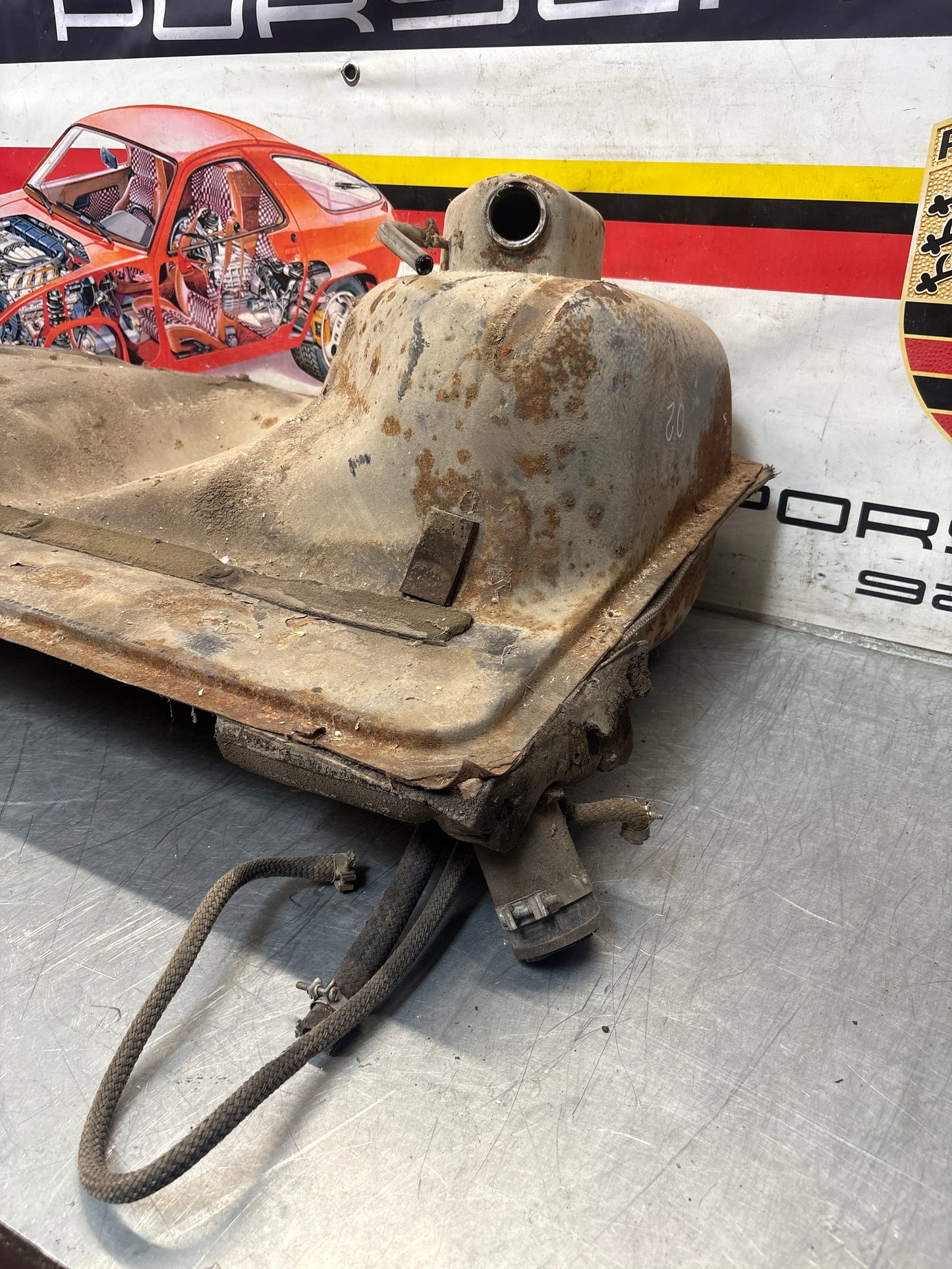 Porsche 924 944 metal fuel tank 477201021F used