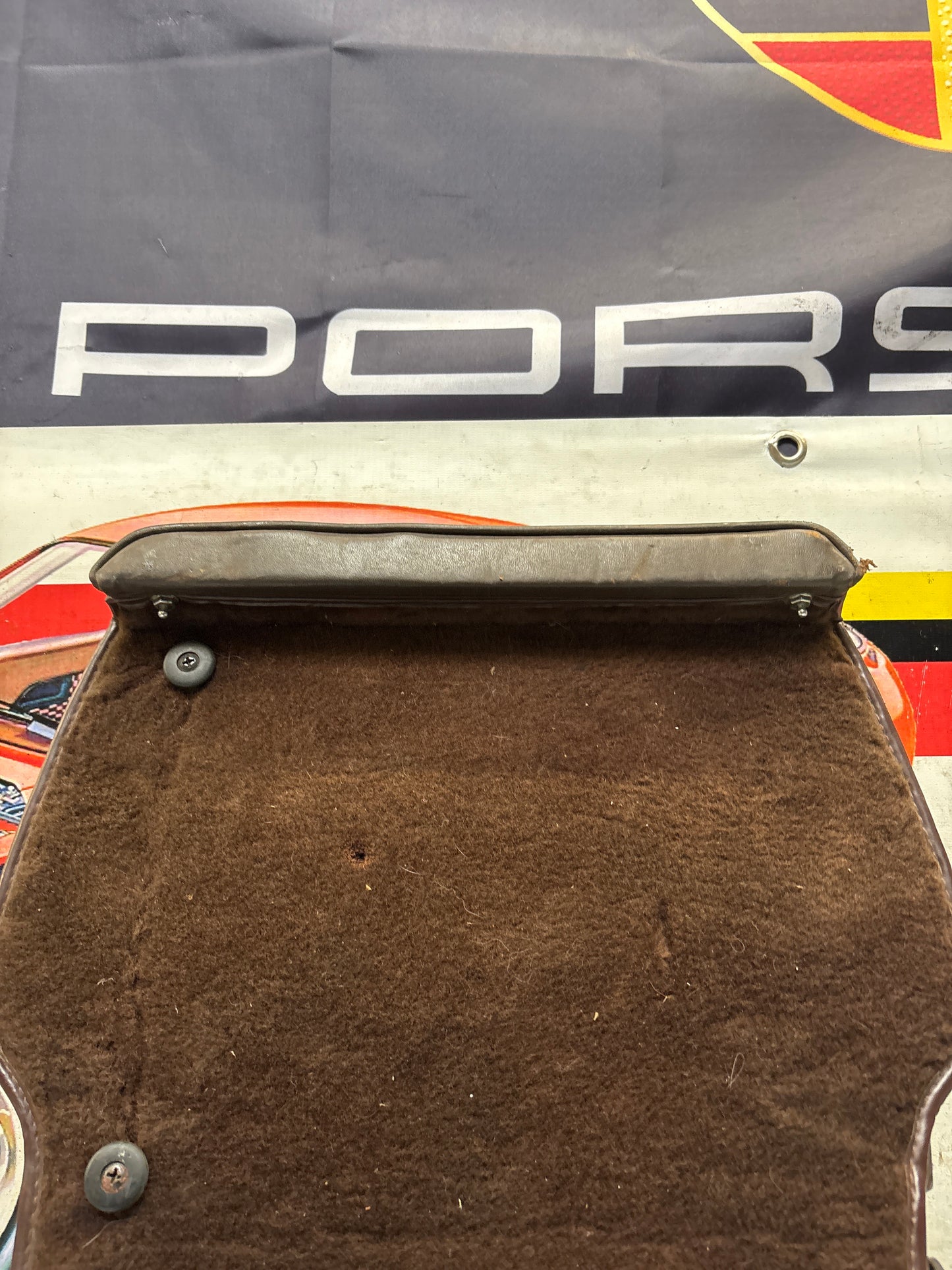 Porsche 928 rear right seat backrest, brown, leather used 92852203852