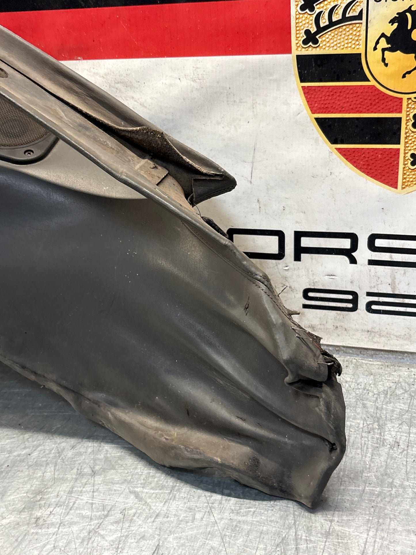 Porsche 928 right side lower side trim panel, grey used 92855502257