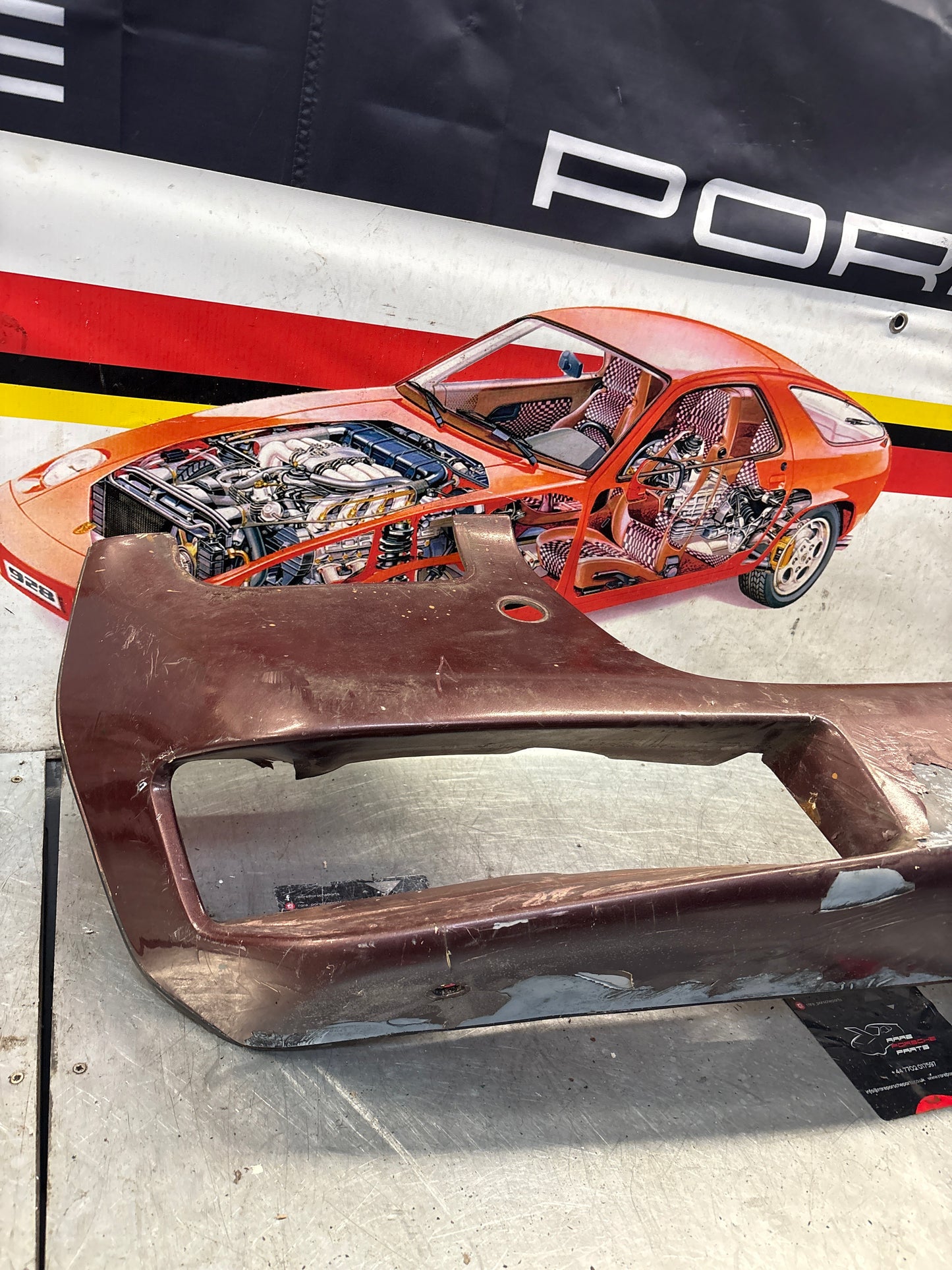 Porsche 928 front bumper cover panel, used 92850501306